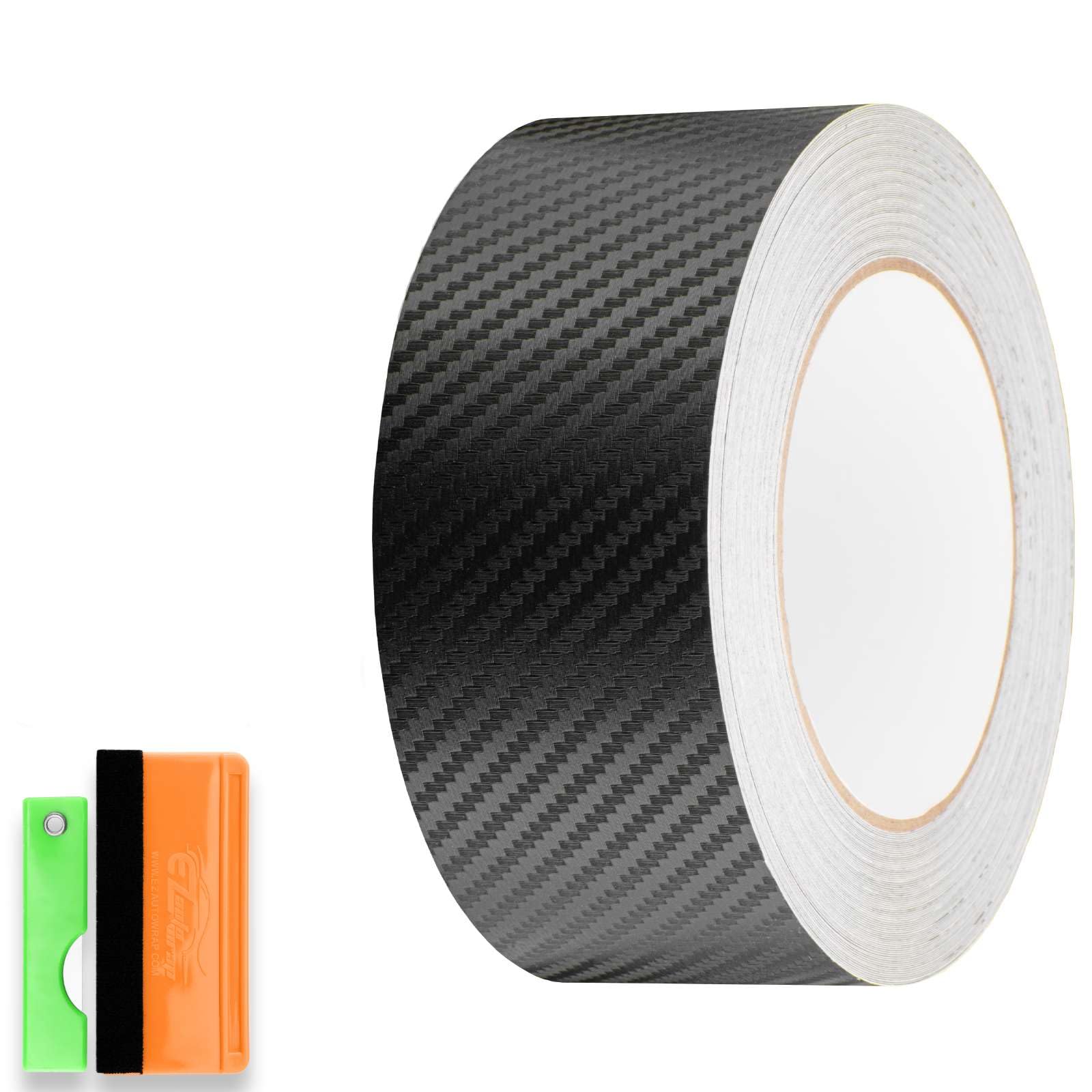 Free Tool Kit 3D Carbon Fiber Black Vinyl Wrap Kit For Black Out Chrome Delete Window Trim Door Trim 2' X75Ft