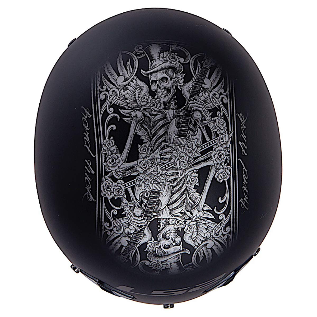 Ls2 Helmets Bagger Motorcycle Half Helmet (Hard Luck - Medium)