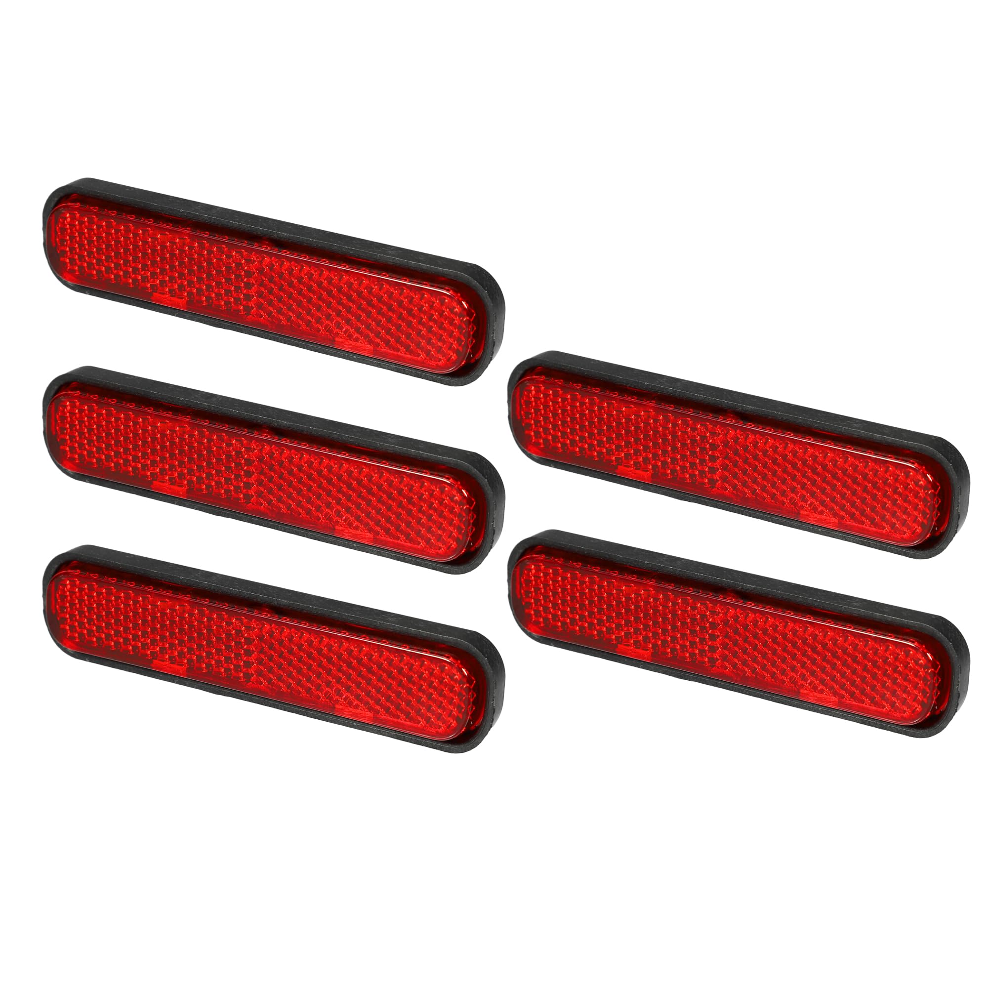 Partuto 5Pcs 3.66''X0.83'' Universal Reflector - Oval Motorcycle Bike Safety Reflector Increase Visibility And Safety On The Roa