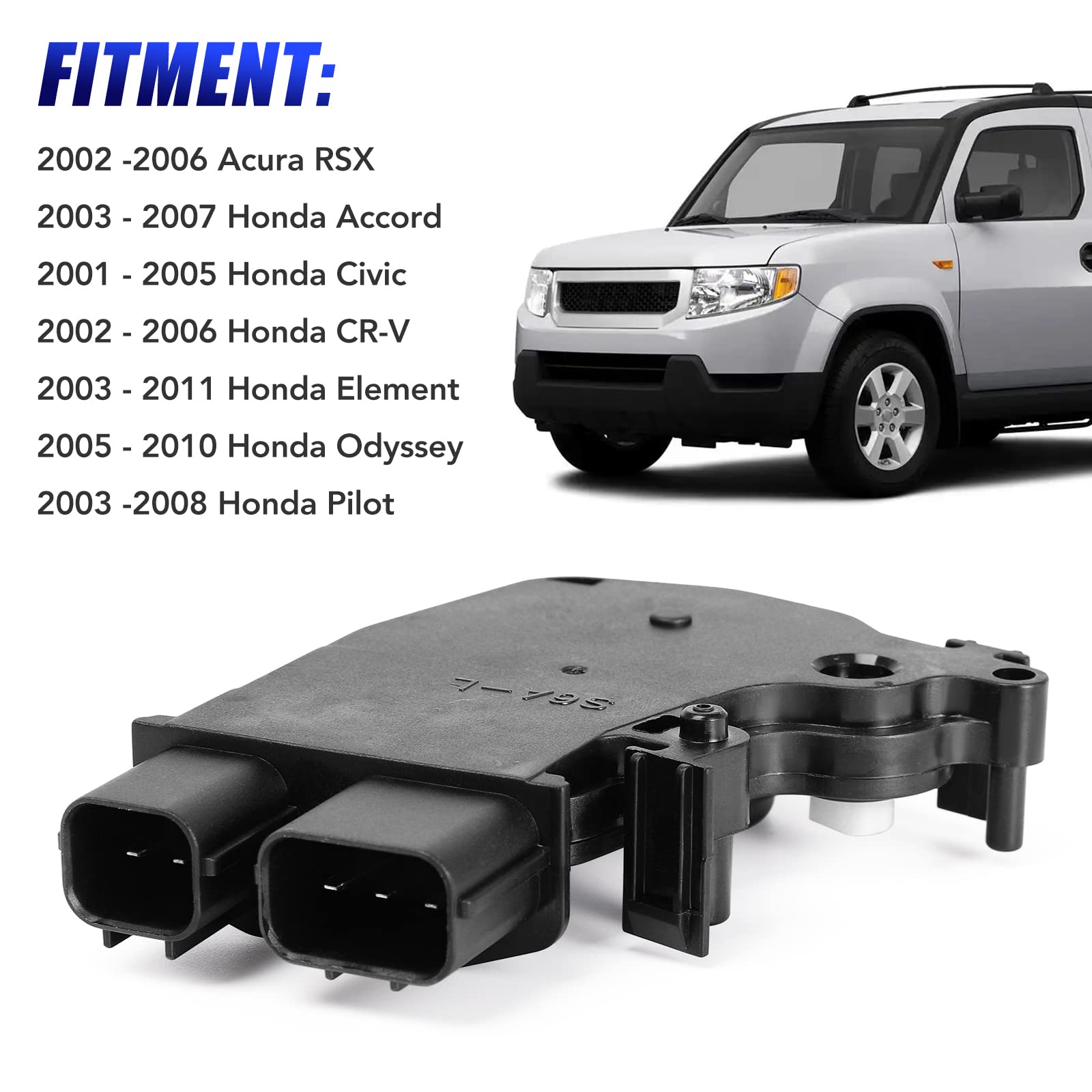 Door Lock Actuator Front Left Driver Side Compatible With Honda Cr-V Civic Accord Element Odyssey Pilot Acura Rsx 2001 2002 2003 2004 2005 2006 2007 2008 2009 2010 2011, 72155-S5P-A11