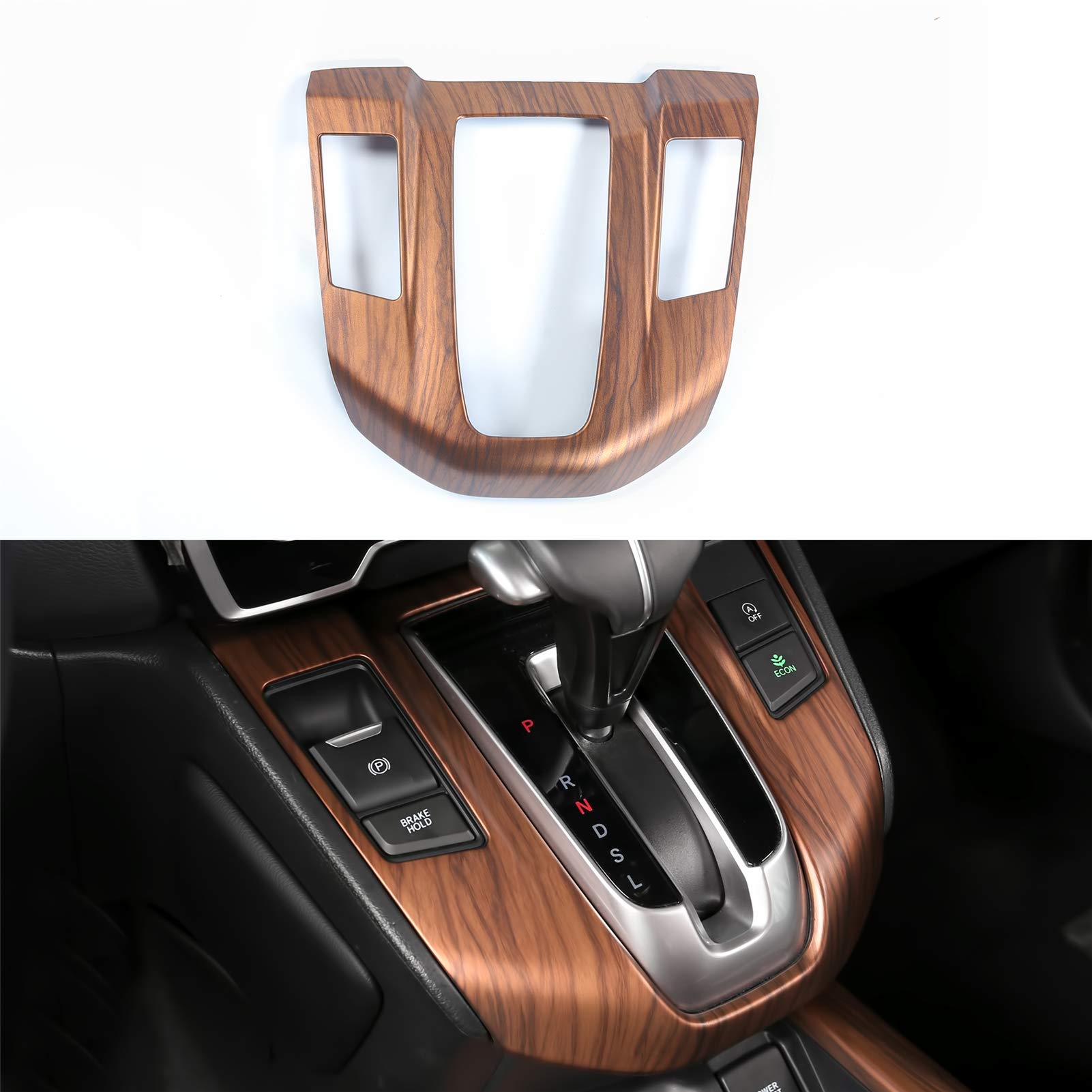 AntBooBoo for Honda CRV Gear Shift Box Panel Peach Wood Grain Interior Trim Cover Moulding for CR- V 2022 2021 2020 2019 2018 2017 EX EX-L (Not for Hybrid) -Like New