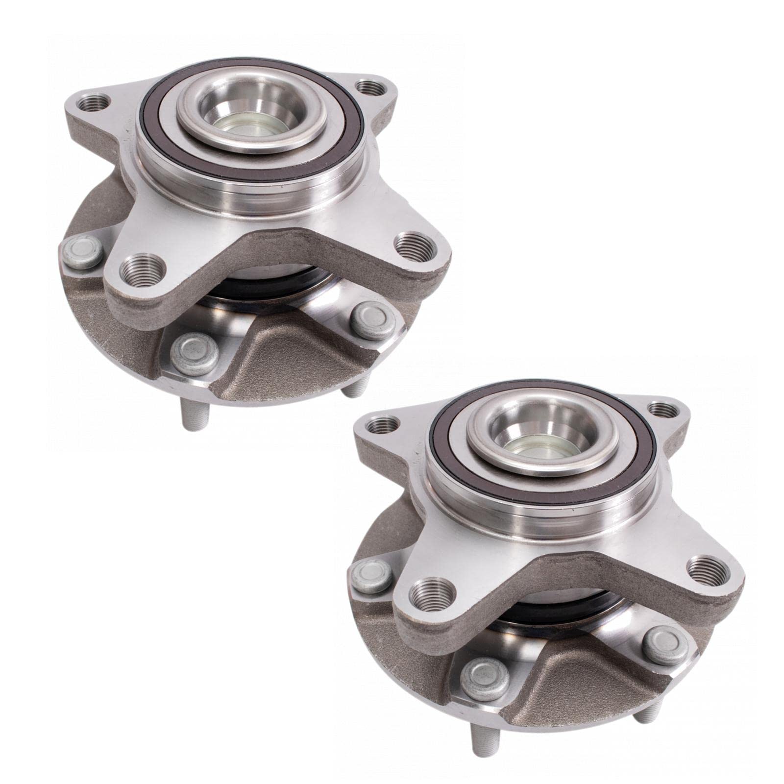 TRQ Front Wheel Hub Bearings Assembly Set for 2019-2022 Ford Ranger, Metal, Model BHA31374