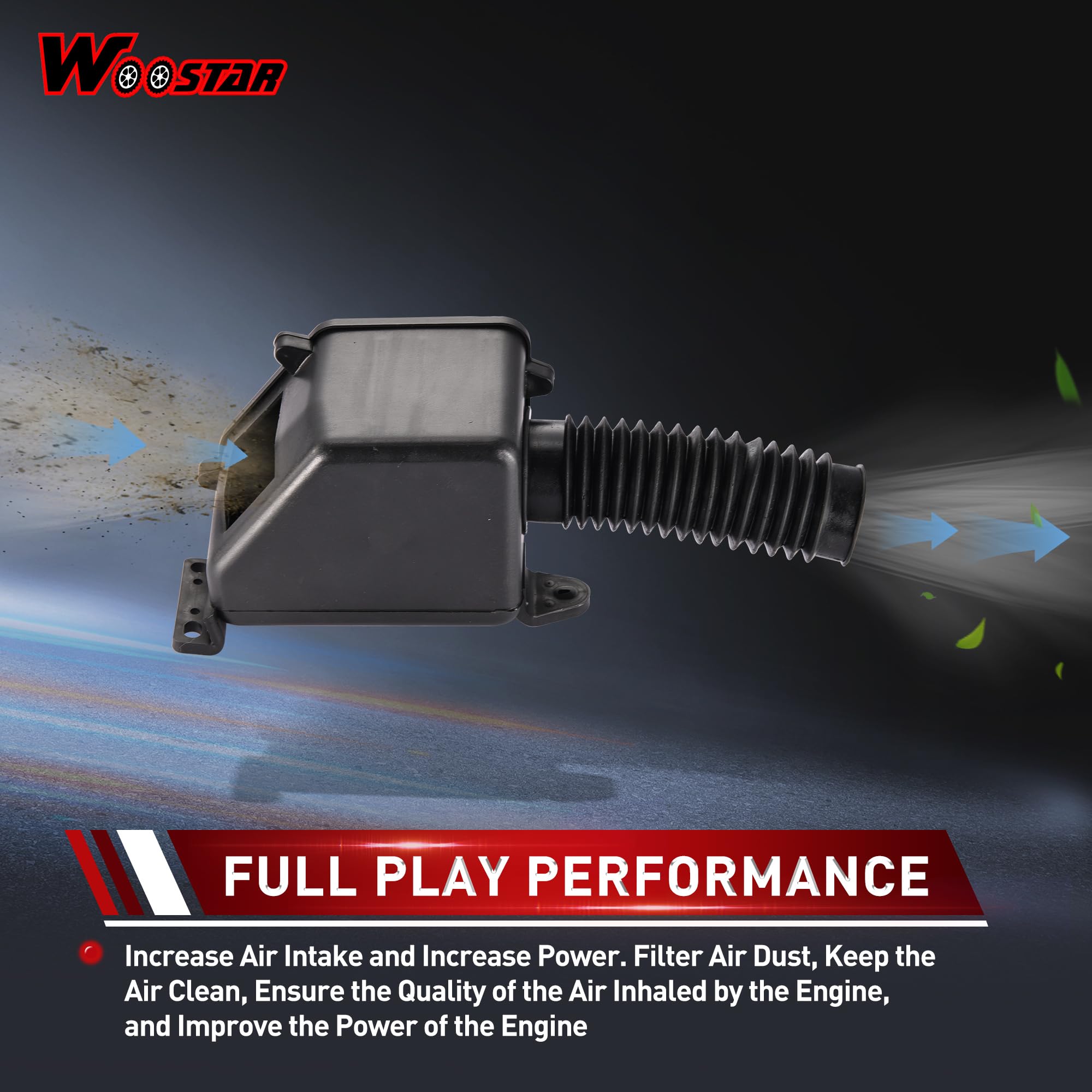 Woostar 44Mm Air Filter Box Intake Cleaner Replacement For 150Cc Gy6 Atv 4 Wheeler Dune Buggy Go Kart Scooter