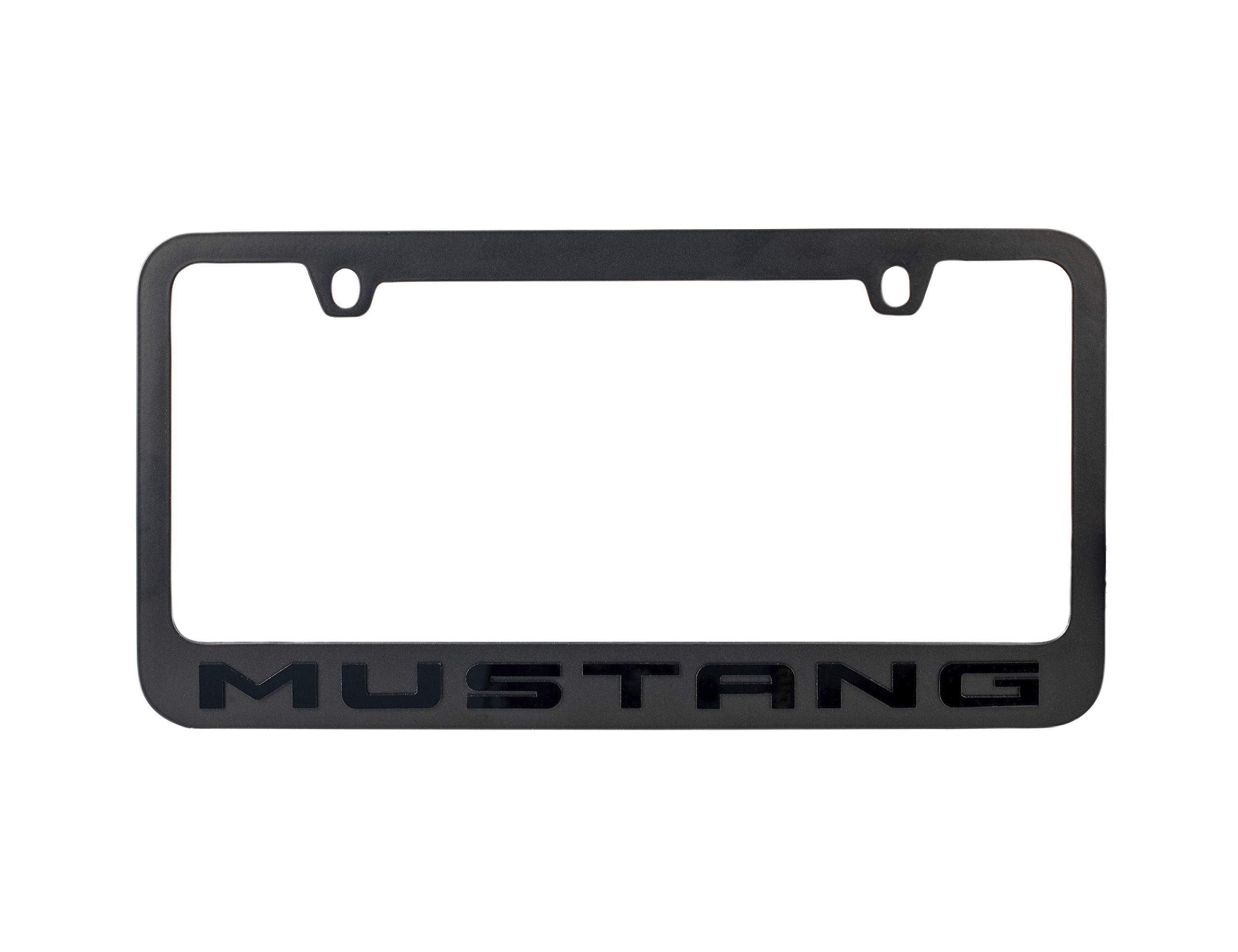 Ford Mustang Stealth Blackout License Plate Frame (Black With Black)