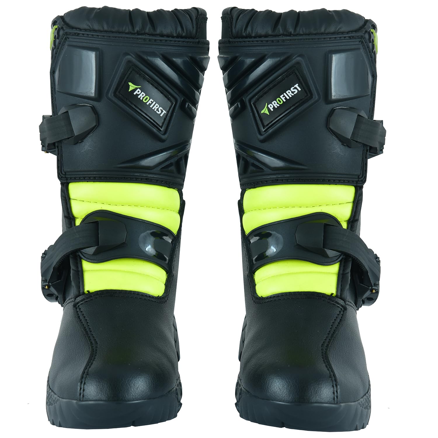 PROFIRST Motorcycle kids boots Motorbike Waterproof shoes Motorcross Dirt Bike Riding Biker Boots for kids (Green, US Footwear S