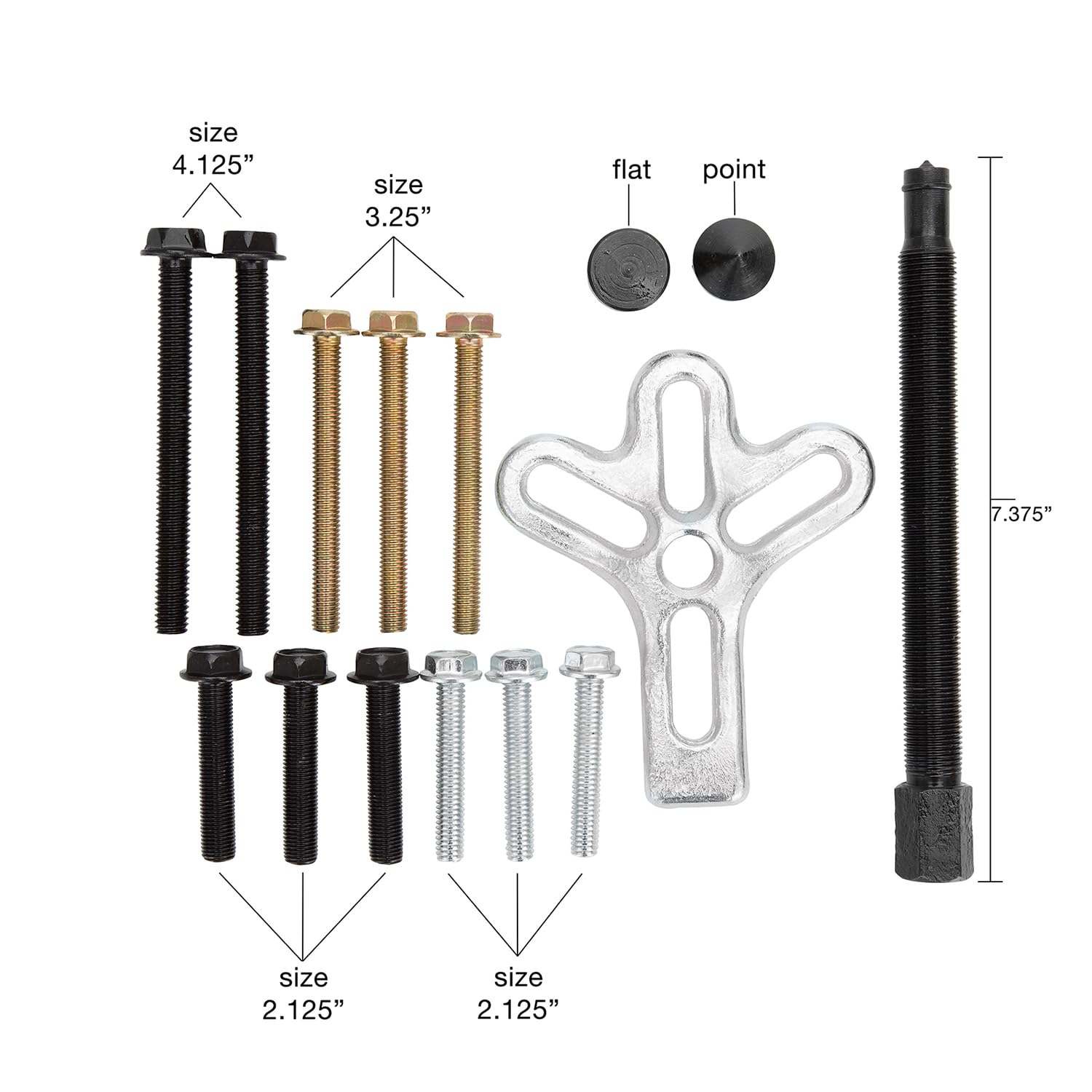 Oemtools 25053 Heavy Duty Harmonic Balancer Puller Set, Engine Repair And Maintenance, Durable Alloy Steel Construction, Automot