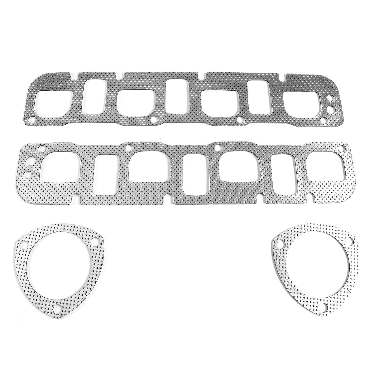 Aluminum Exhaust Manifold Header Gasket Set Compatible With 06-19 Dodge Ram Truck 5.7L V8