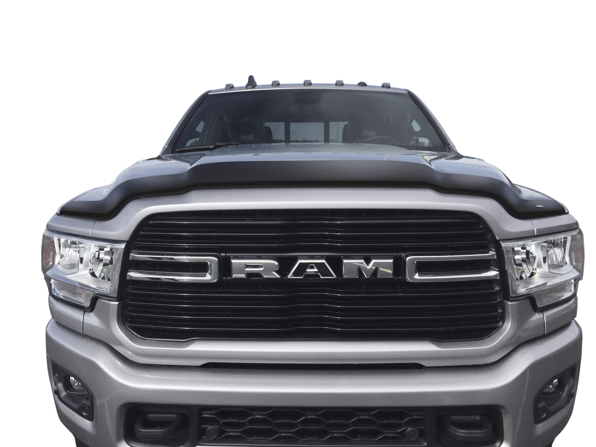 Auto Ventshade [Avs] Aeroskin Hood Protector | Fits 2019 - 2025 Ram 2500/3500 (Excludes Sport, Powerwagon & Rebel Hoods) | Low Profile Deflector / Bug Shield - 1 Pc., Smoke | 322189