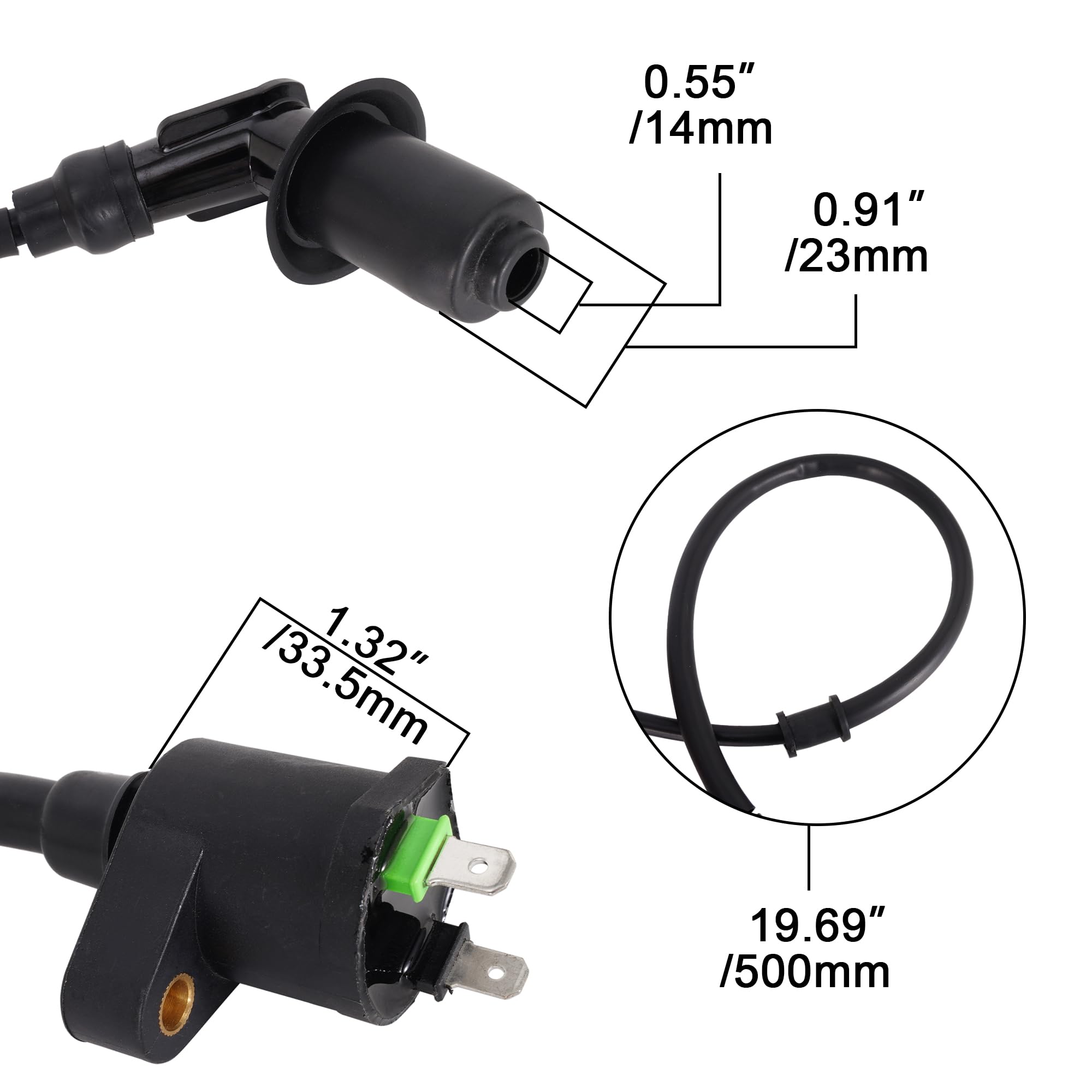 Ignition Coil Replacement For Eton Viper 50 70 90 Atv E-Ton Rxl50 50Cc Rxl70 70Cc Rxl90 90Cc
