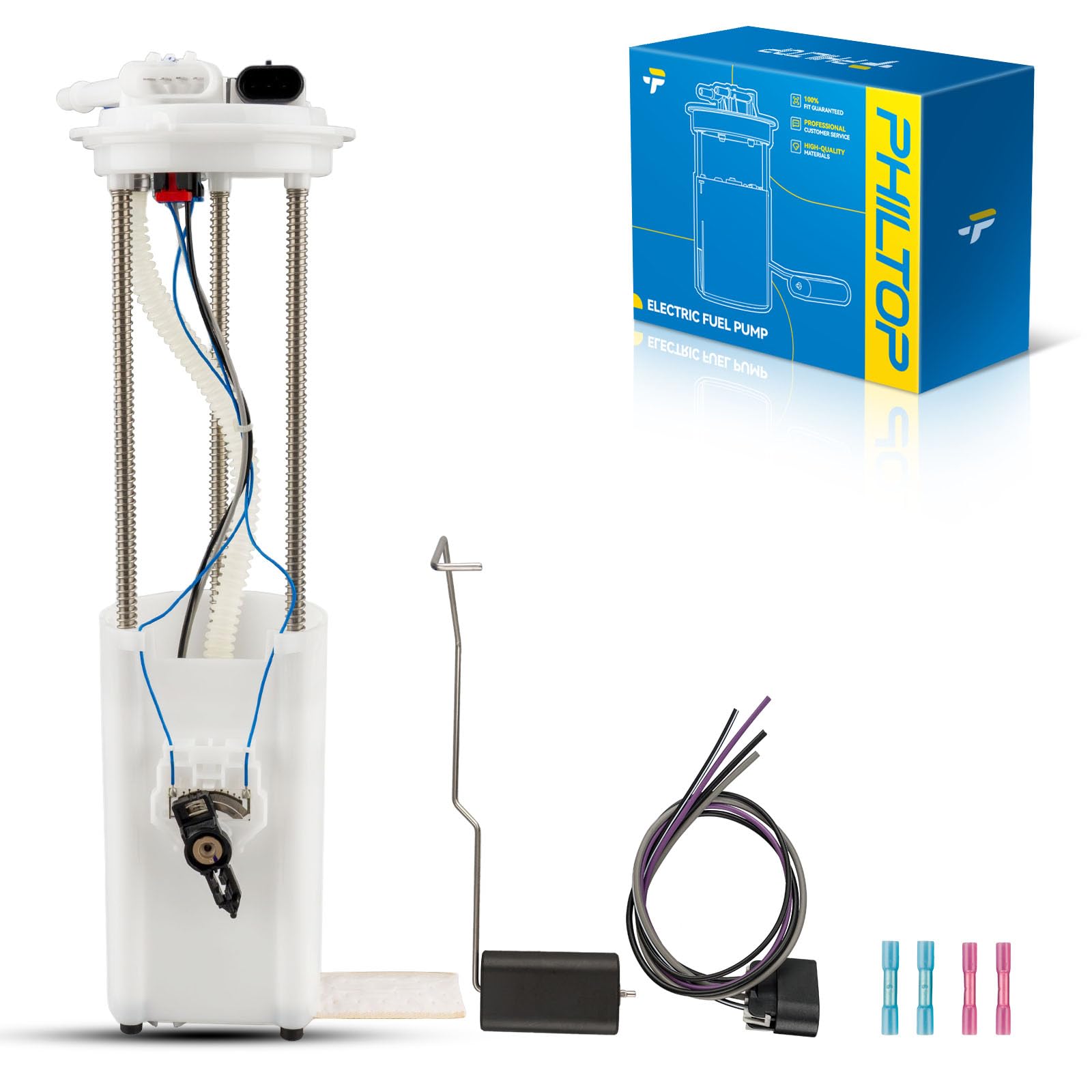 PHILTOP E3920M Electric Fuel Pump Assembly Compatible with 1996 Chevy S10 4.3L, 1996 GMC Sonoma 4.3L, Replaces FG0028, SP363M, P