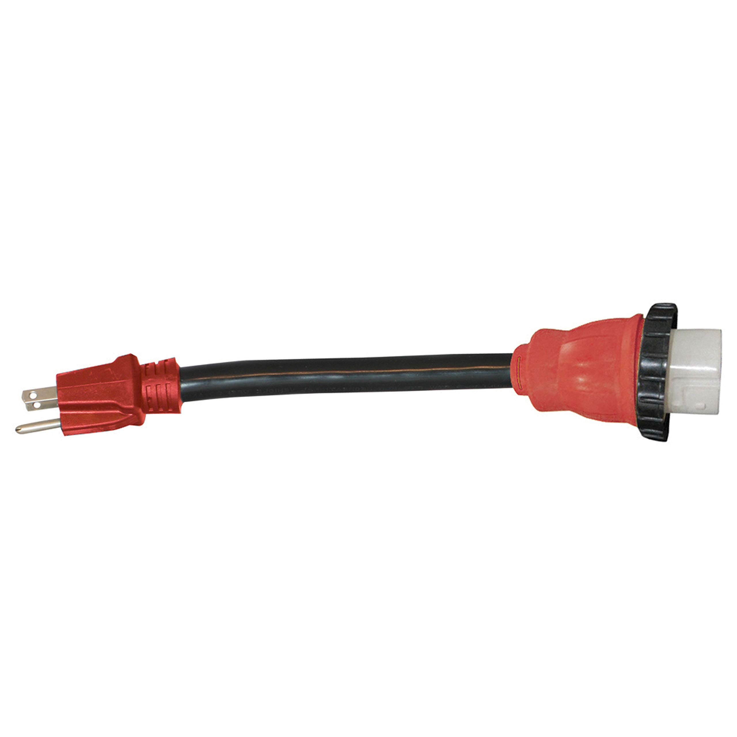 Mighty Cord A101550DVP 15AM50AF Detachable Adapter Cord, 12 Inches, Red,1 Pack