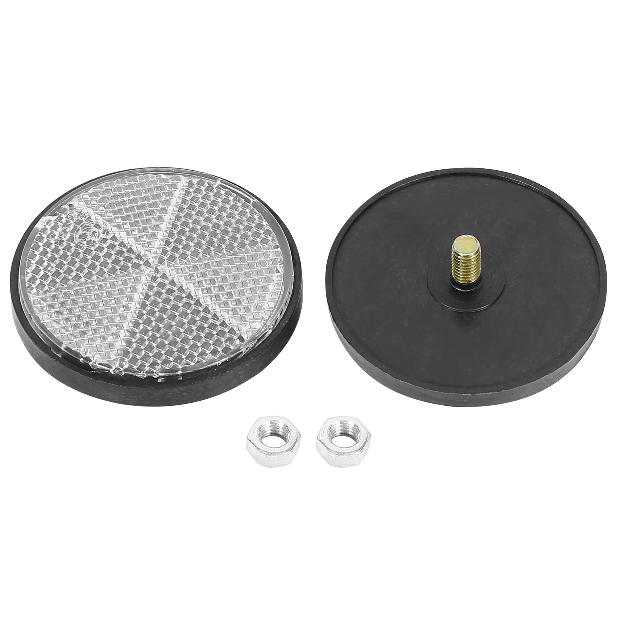 F Fierce Cycle 6 Pair M6X1.0 White Plastic Universal Screw Mount Reflective Warning Reflector For Motorcycle Bike