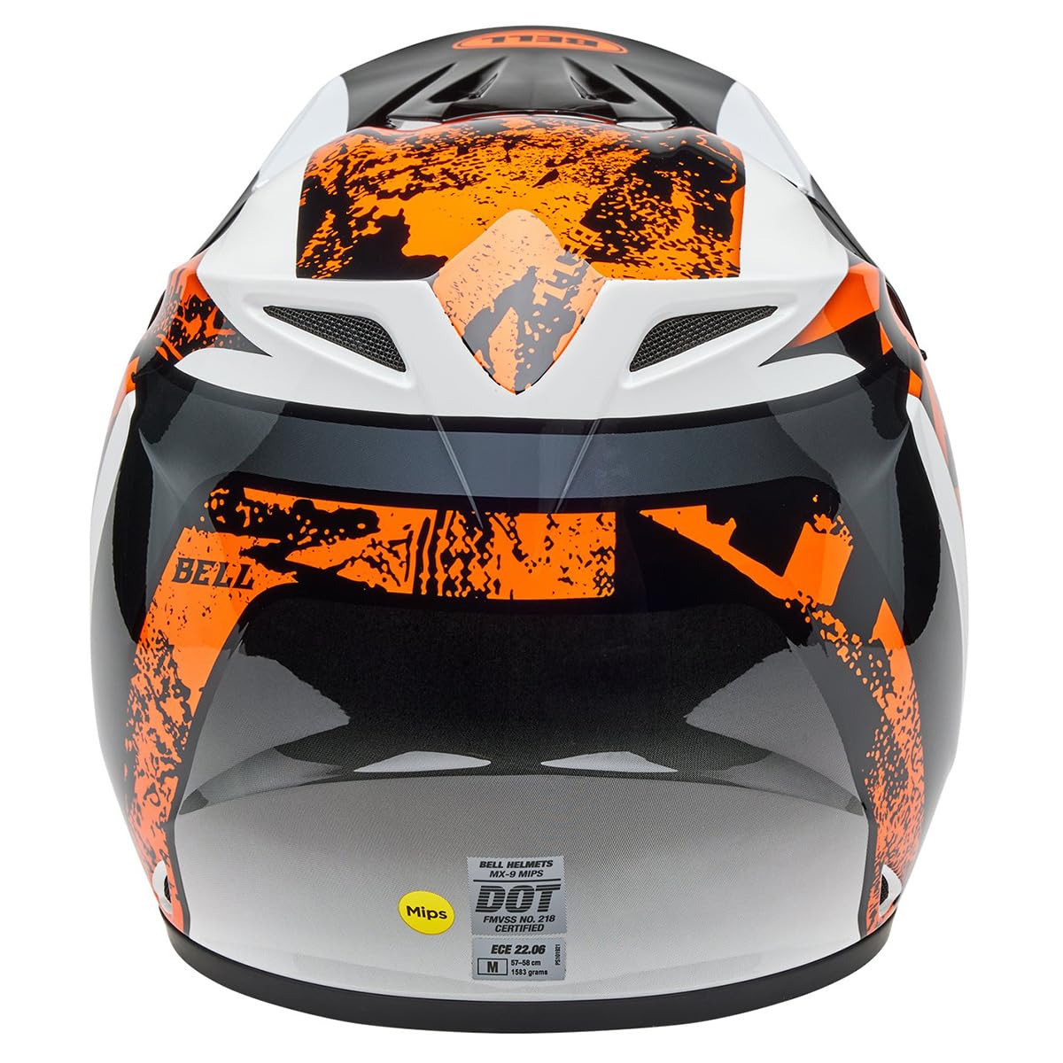 Bell Mx-9 Mips Dirt Helmet (Gloss Breakdance Black/Orange - Small)