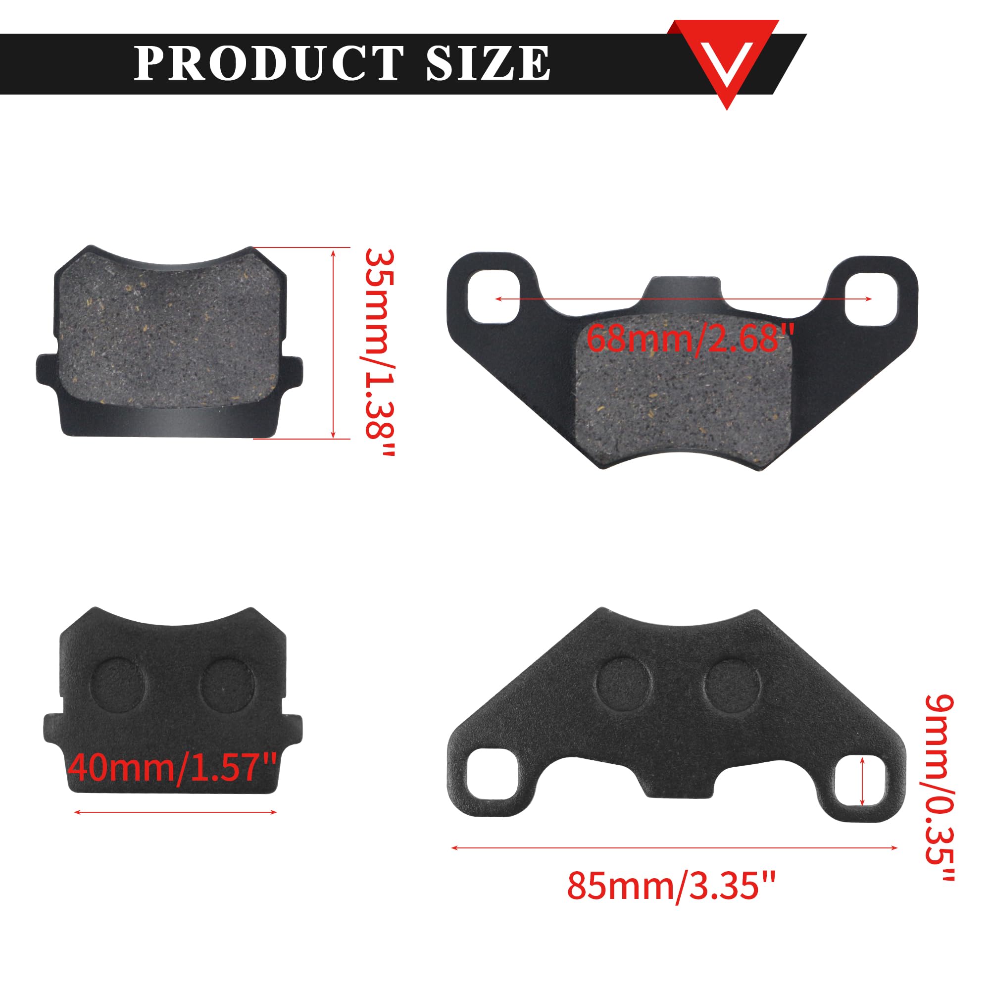 PRO BAT Rear Hydraulic Brake Assembly Caliper Master Cylinder Kit with Extra Brake Pad for Four Wheeler Baja for Go Kart Golf Ca