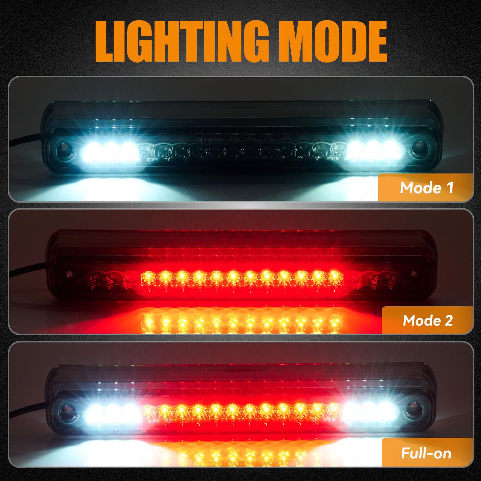 Cxdar Third 3Rd Brake Light Led For 1988-1999 Chevy/Gmc C1500 C2500 K1500 K2500 Silverado Blazer, High Mount Rear Brake Lights A