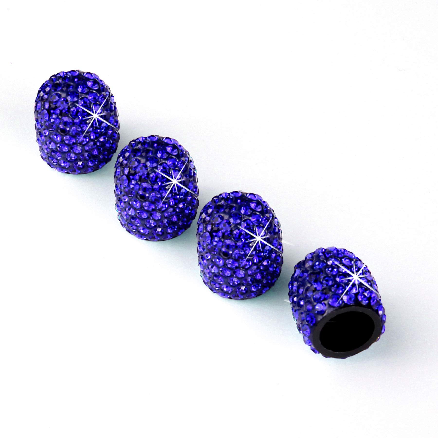 Justtop 4 Pack Handmade Crystal Rhinestone Car Tire Valve Stem Caps, Car Wheel Tire Valve, Attractive Dustproof Bling Car Access