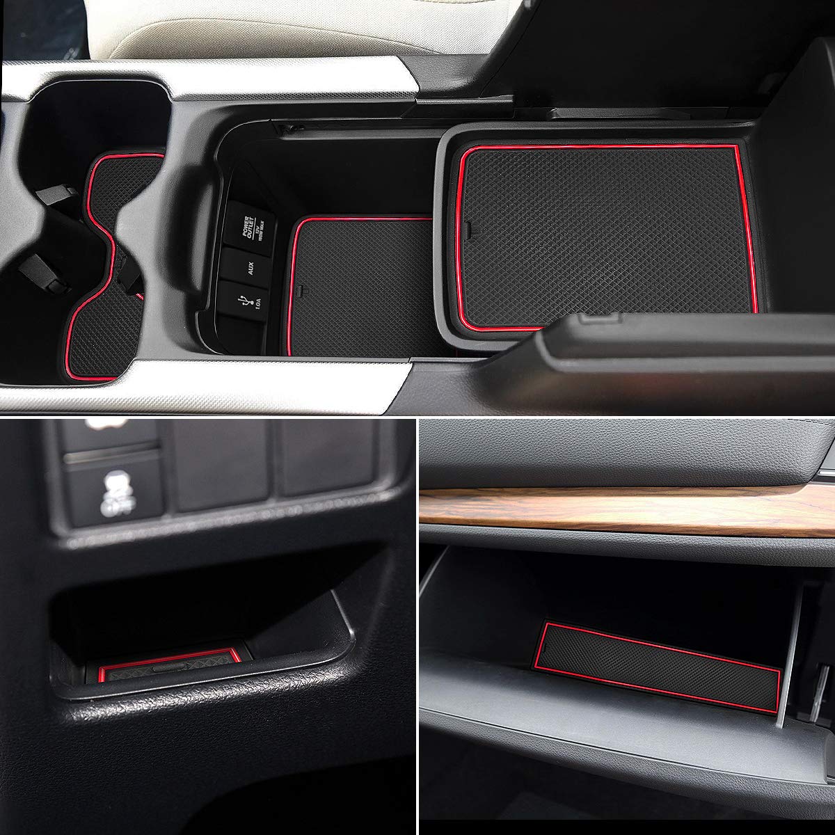Auovo 20Pcs Anti Dust Mats For 2022 2020 2021 Honda Cr-V/Crv Accessories Premium Custom Non-Slip Car Cup Holder Inserts, Center