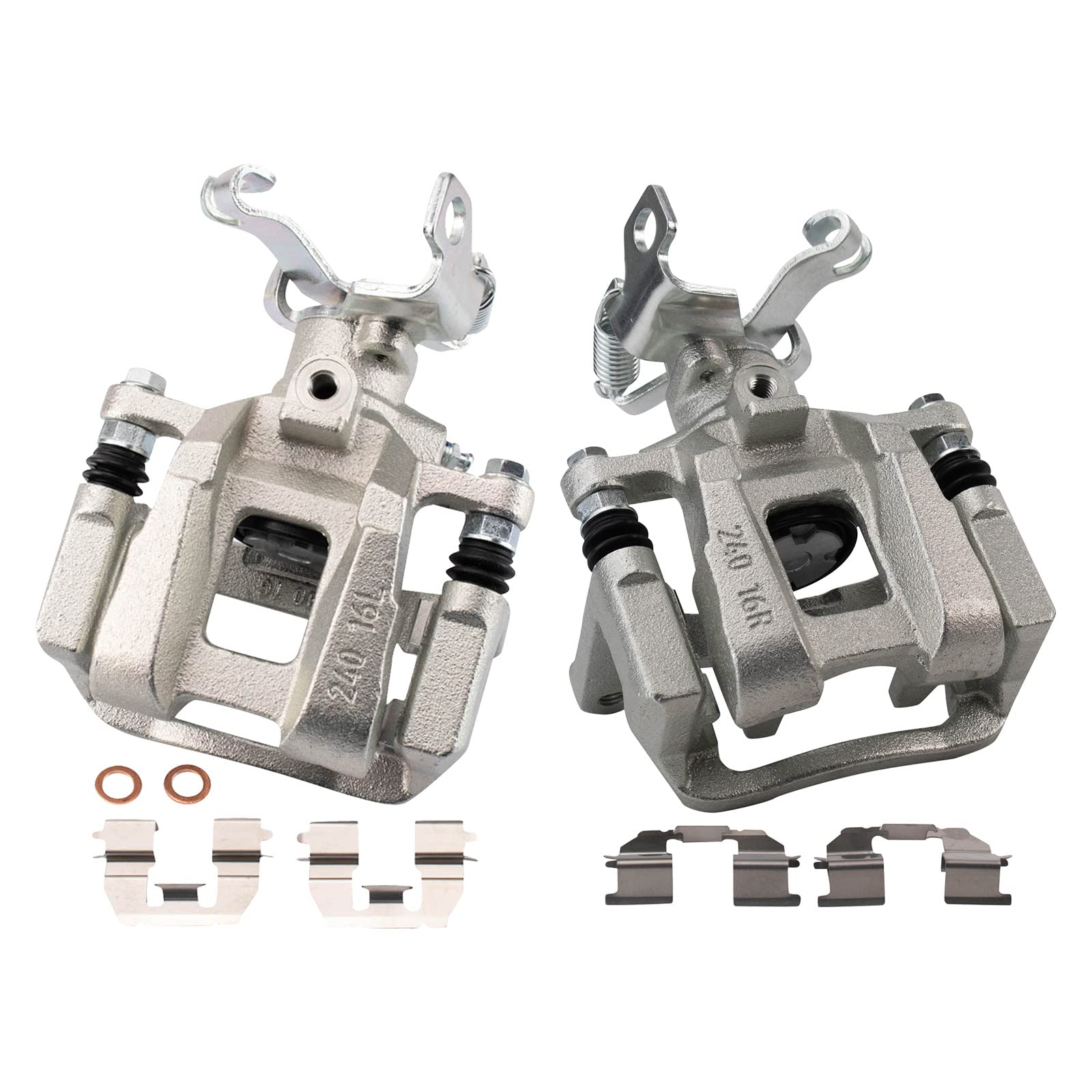 Trq Rear Brake Caliper Set Compatible With 2016-2019 Chevrolet Malibu