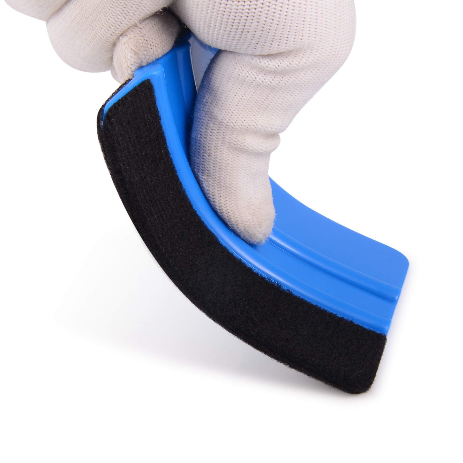 EHDIS Vinyl Squeegee Set - 10pcs Felt Edge Wallpaper Tool, 4 Inch, Blue