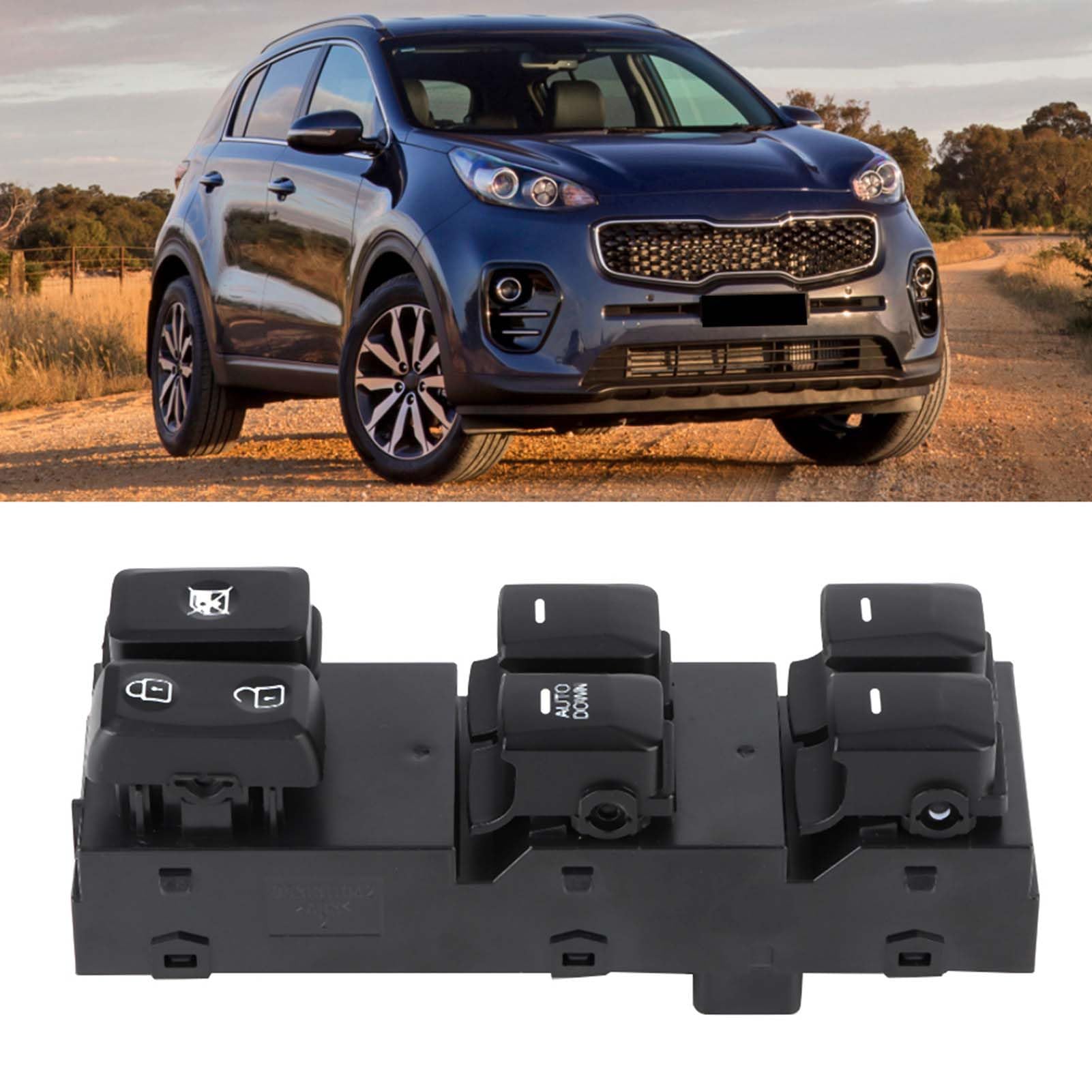 for Kia 2011 2012 2013 2014 2015 2016 Front Left Power Window Switch Button 16Pin Electric Switch 93570-3W000