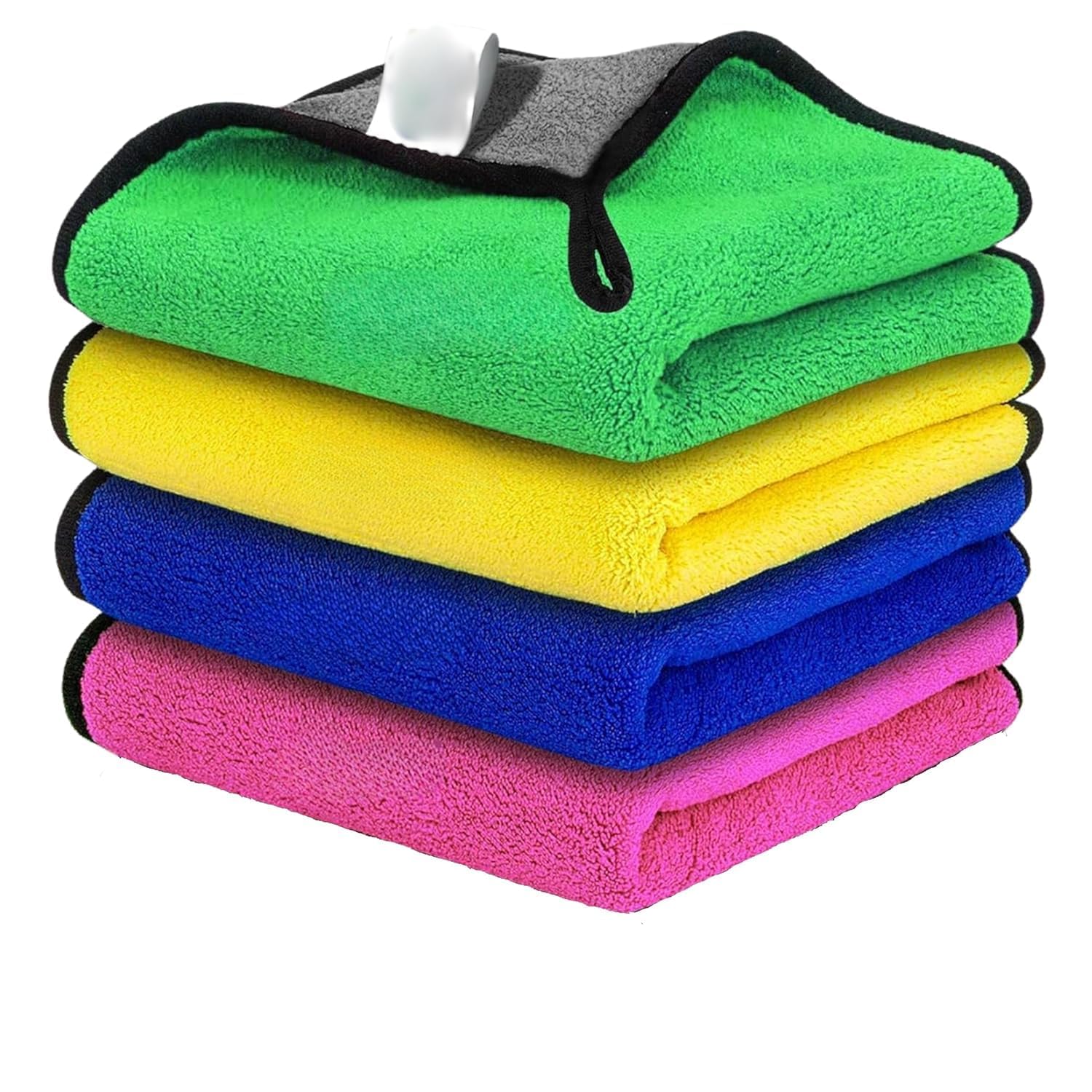 RARECARTS Microfiber Cleaning Cloths for Car, 40x30 cm DualSided 450 GSM High Absorbency Towels for Detailing, Drying, Dusting 