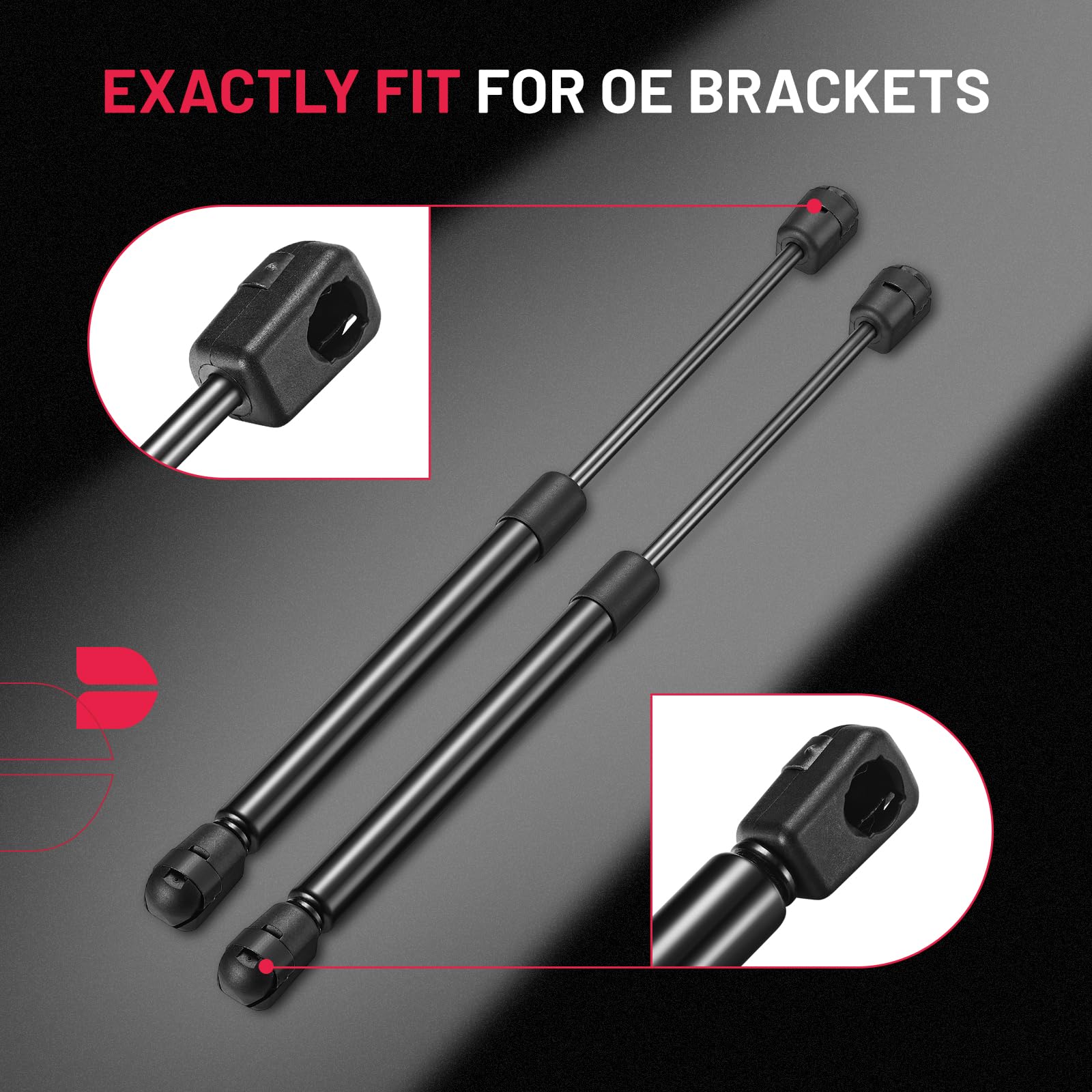 Bdfhyk Lift Support C1623070 13 Inch 28Lbs/(125N Gas Struts Shocks For Are Leer Camper Shell Topper Rear Window, Truck Bed Cover