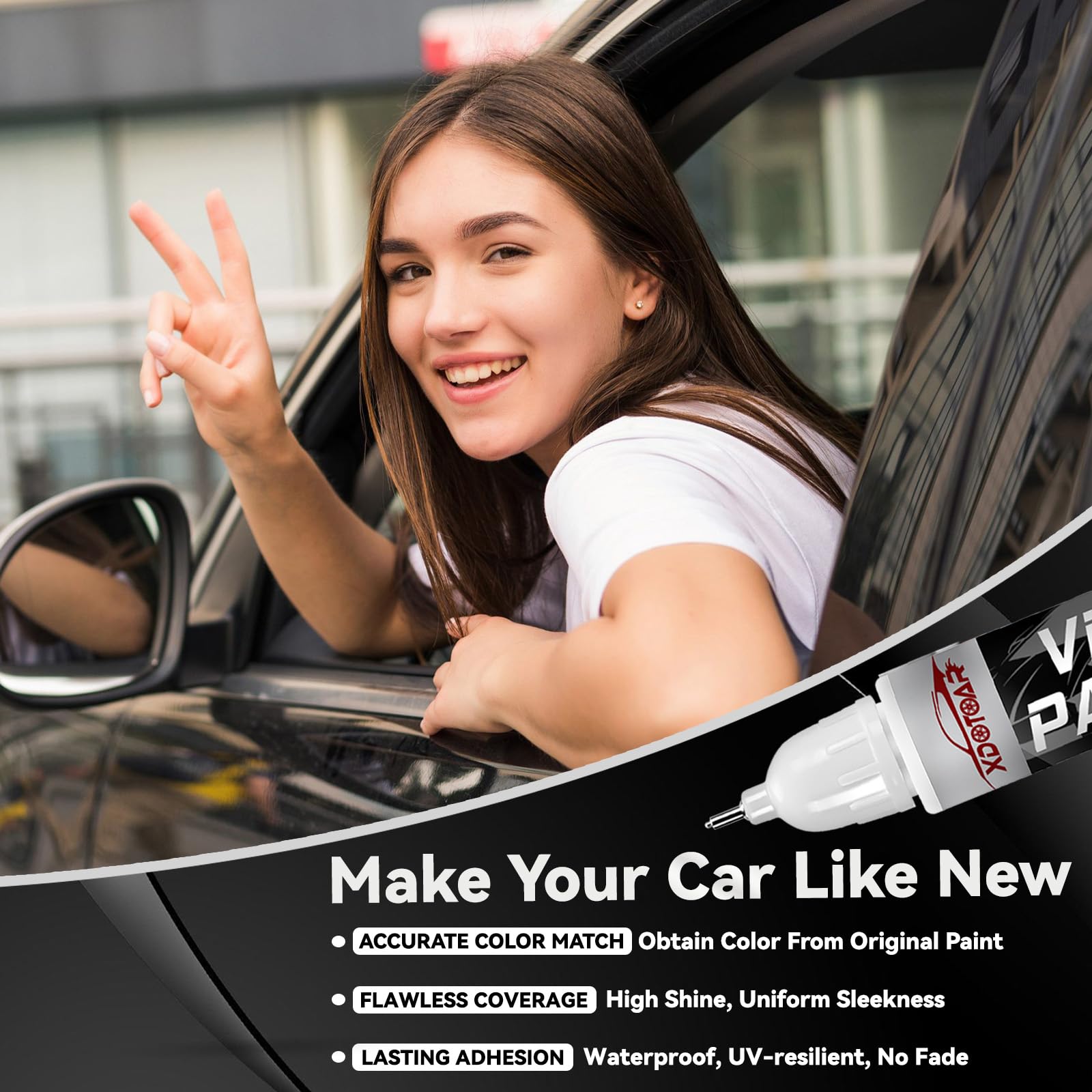 Matte Black Touch Up Paint For Cars, Color Accurate Car Touch Up Paint, Professional Automotive Paint Scratch Repair, Lasting Au