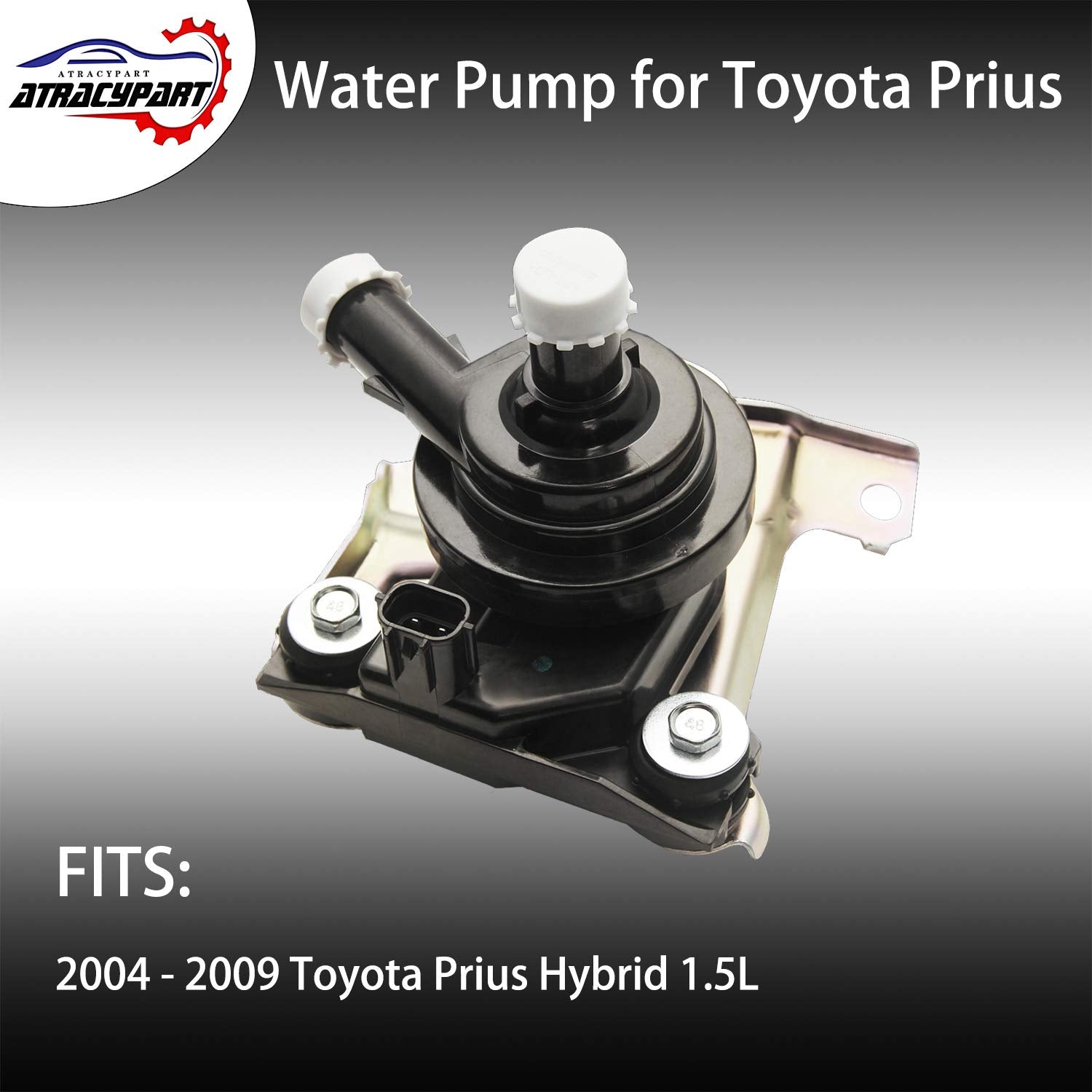 Inverter Coolant Pump Cooling Inverter Water Pump Assembly with Bracket | for 2004-2009 Prius Hybrid 1.5L | Replace# G9020-47031