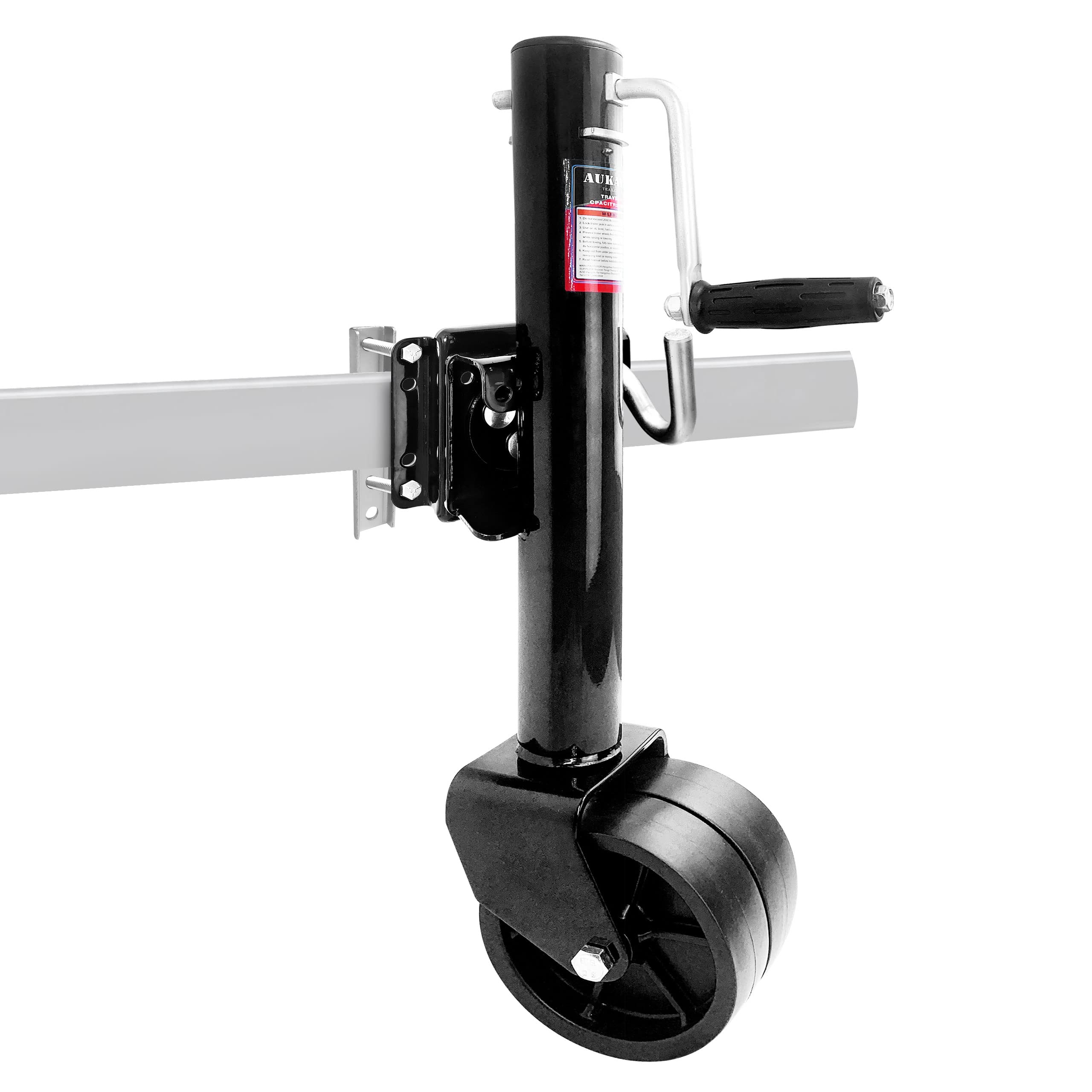Aukayne Heavy Duty Boat Trailer Jack with Wheel, 2000 LBs Capacity, 12" Lift, Alloy Steel, Black, Model TJ169