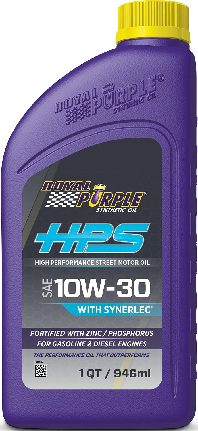 Royal Purple (36130-6Pk Hps 10W-30 Synthetic Motor Oil With Synerlec Additive Technology - 1 Quart, (Case Of 6) -Like New