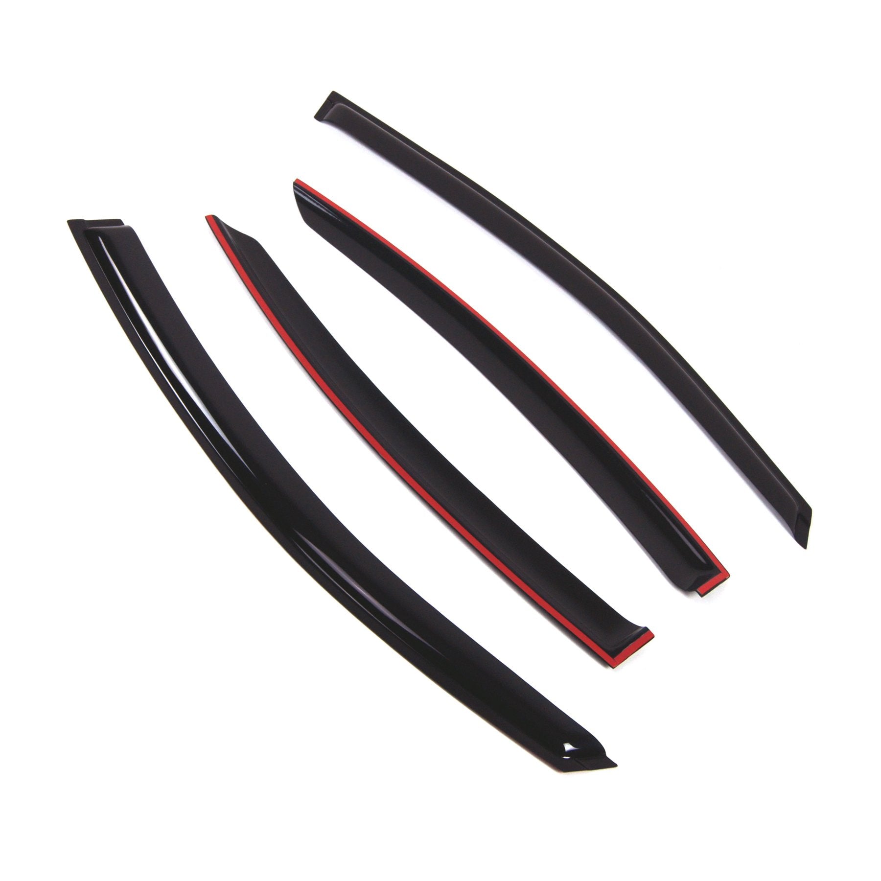 Tuningpros Wd2-844B Dark Smoke 4 Pcs Set Window Visor (Outside Mount) Deflector Rain Guard Compatible With 2017-2018 Subaru Lega