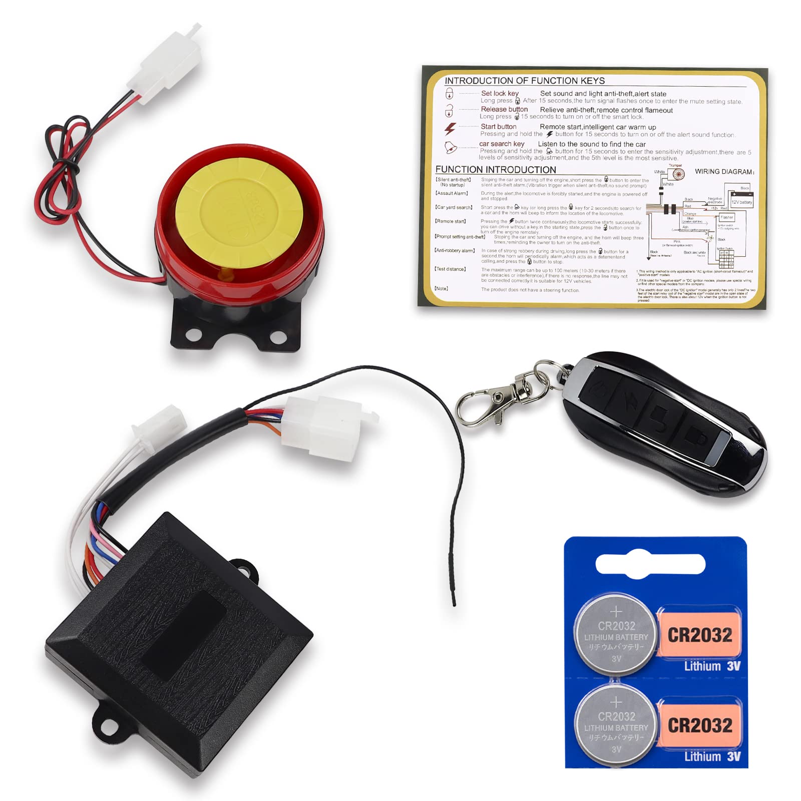Flypig Universal Remote Control Alarm Kill Start Switch For 50Cc 70Cc 90Cc 110Cc 125Cc 135Cc 150Cc 200Cc 250Cc Atv Scooter Dirt 