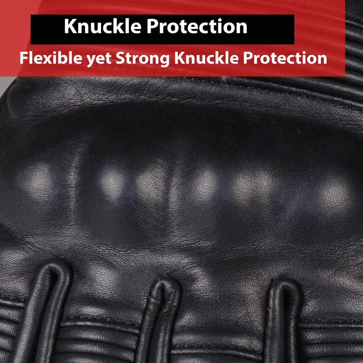 Jackets 4 Bikes Men's Motorcycle Gloves Premium Leather Street Protective Cruiser Gel Padded Driving Riding Biker Gloves Black L