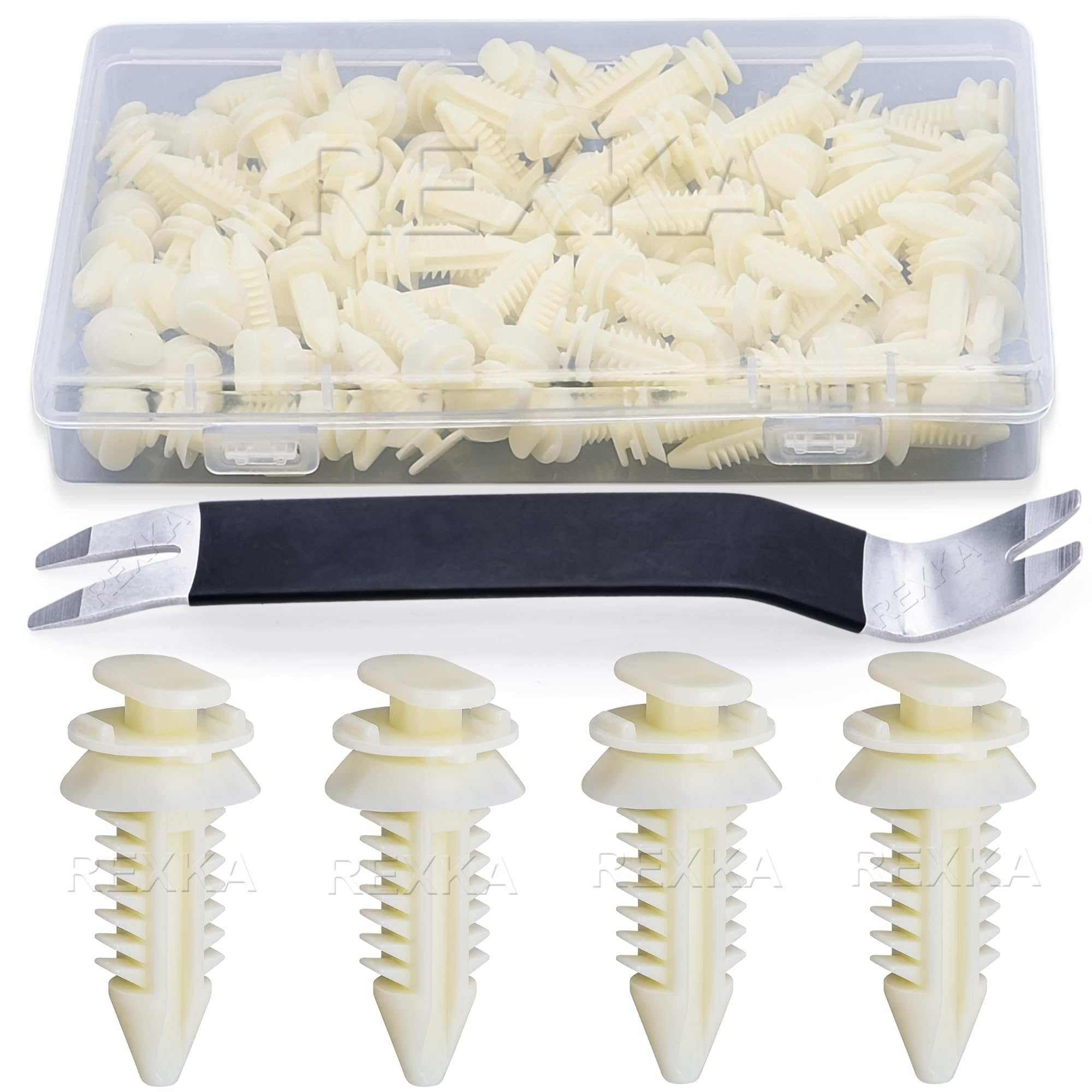 Rexka 51Pcs Door Panel Clips Retainers 15545202 Compatible With Gm Chevrolet Gmc Trucks Chevy Pickup Suv - Multipurpose Auto Tri