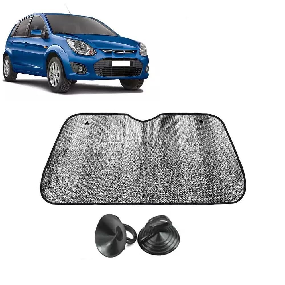 Car Windshield Sun Shade UV Rays Protector Silver Sunshade Solar Reflective Suitable for Figo