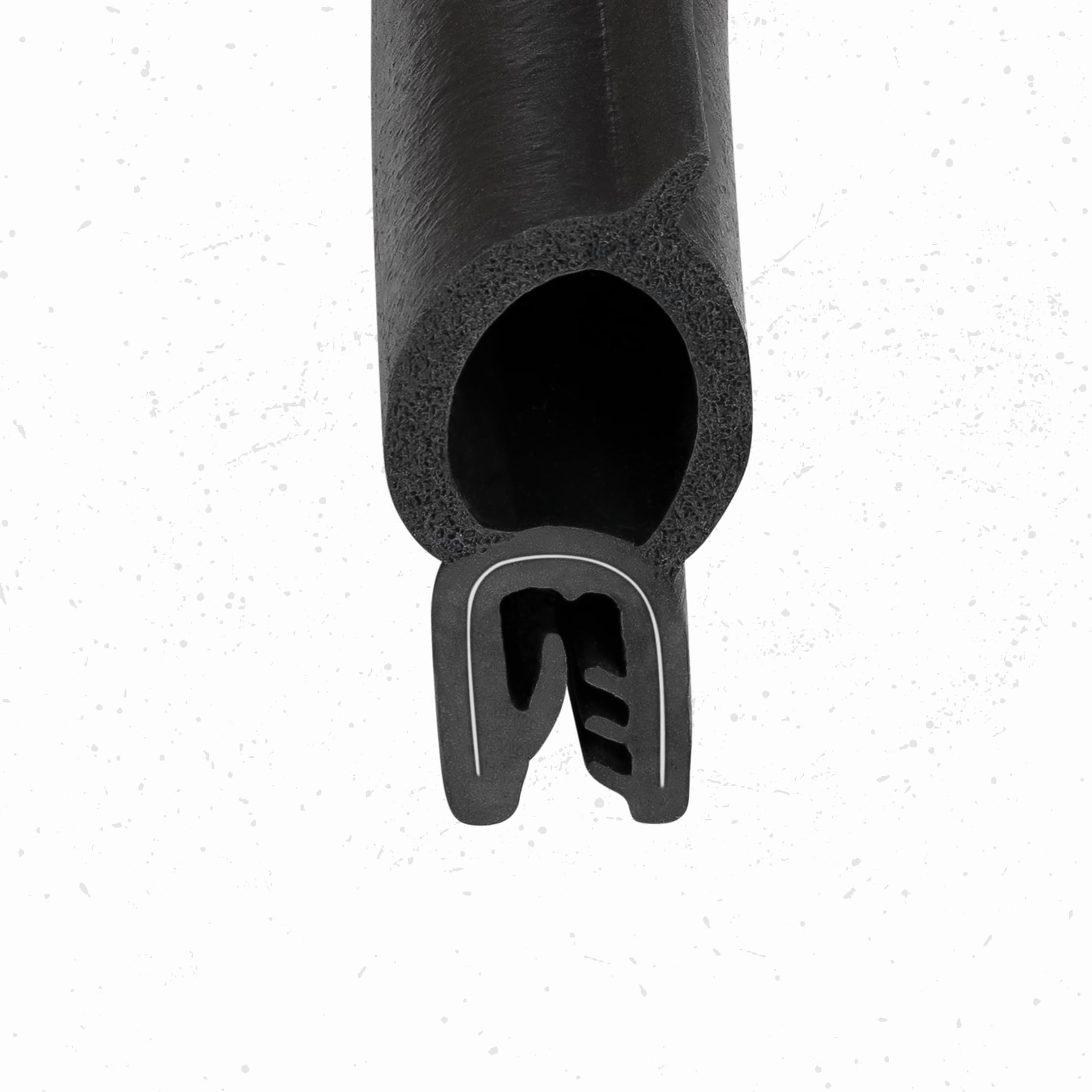 Seal Rubber Vertical Bulb Trim Seal - 12.7mm Diameter, 3.5mm Grip Range, 1 Meter - Ideal for Trunk, Boot, Lid, Hood, Hatch Applications
