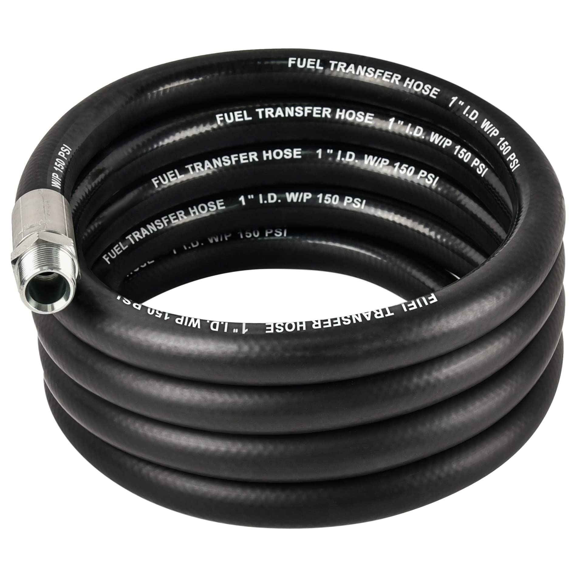 Evil Energy 1'' Fuel Transfer Hose 12Ft,Farm Fuel Hose For Dispensing Diesel Gasoline Kerosene Biodiesel