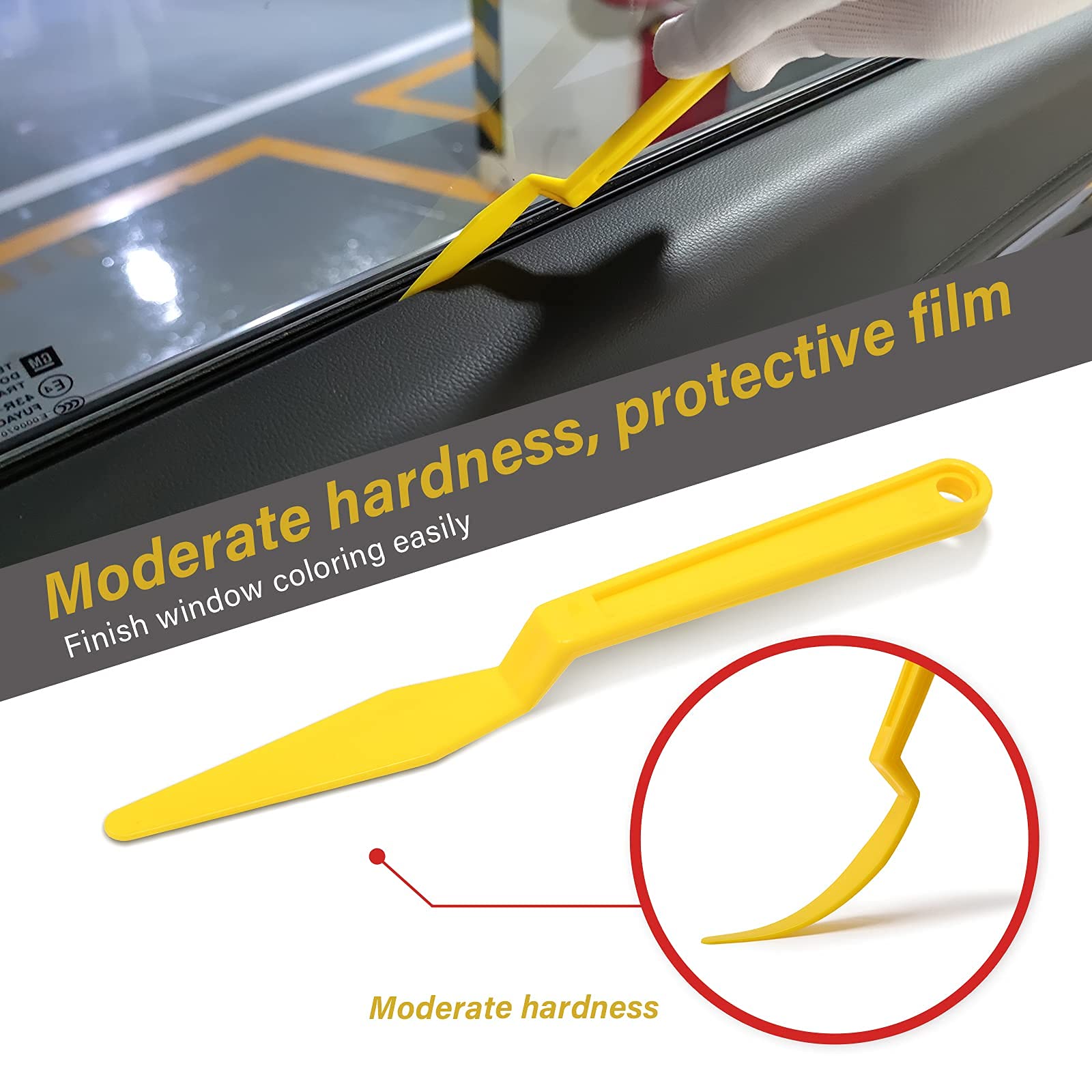 Vehicle Tint Squeegee Ppf Tools Car Wrap Kit Corner Shank Scraper Window Water Wiper Knife Blade Cutter Car Paint Protective Fil