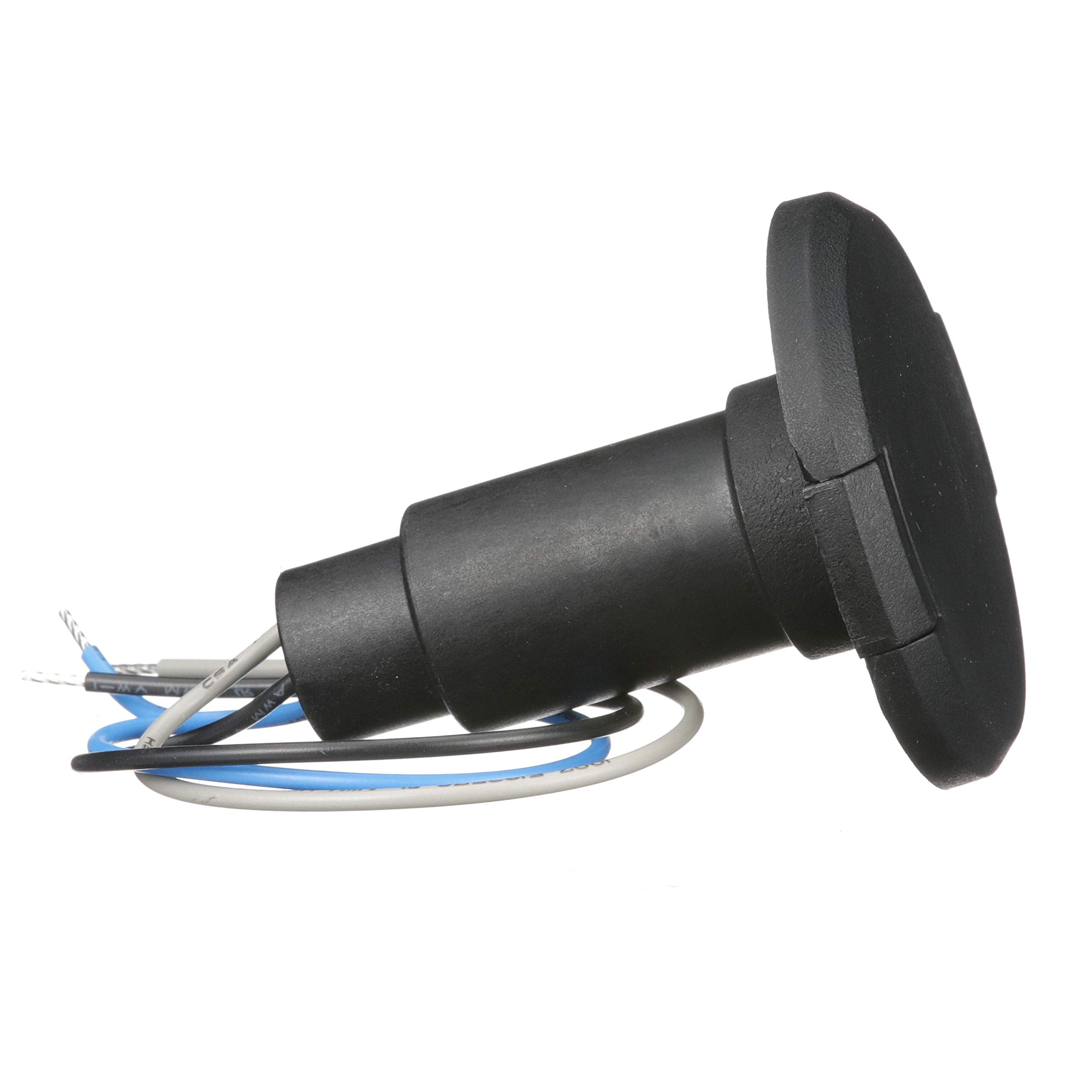 Attwood 910R3PB-7 LightArmor Plug-in Light Base, for Attwood Pole Lights, 3-Pin, Round, Composite Black, Low-Profile