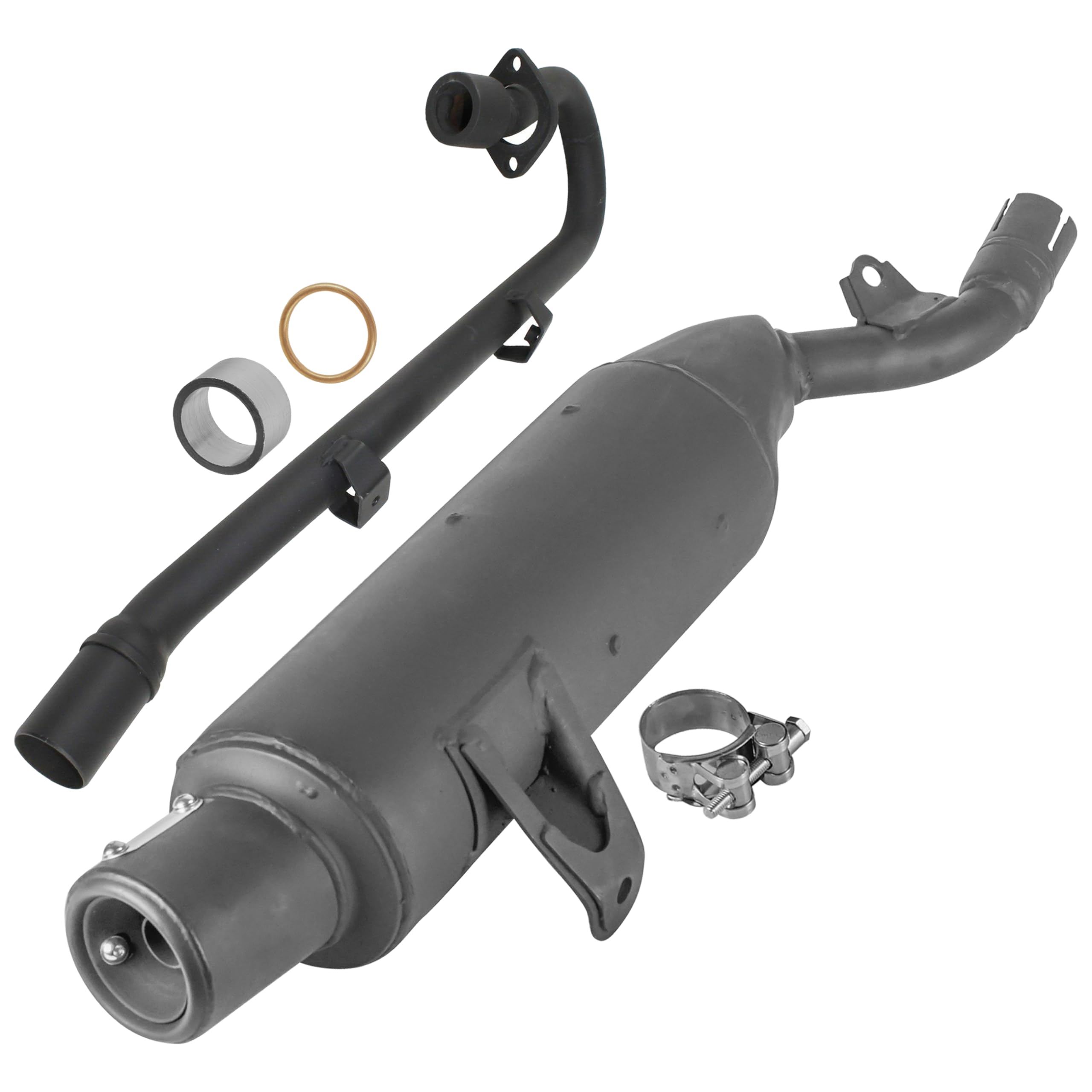 Caltric Exhaust Muffler with Exhaust Pipe and Gaskets Compatible with Honda TRX300EX Sportrax 300 1993-2008