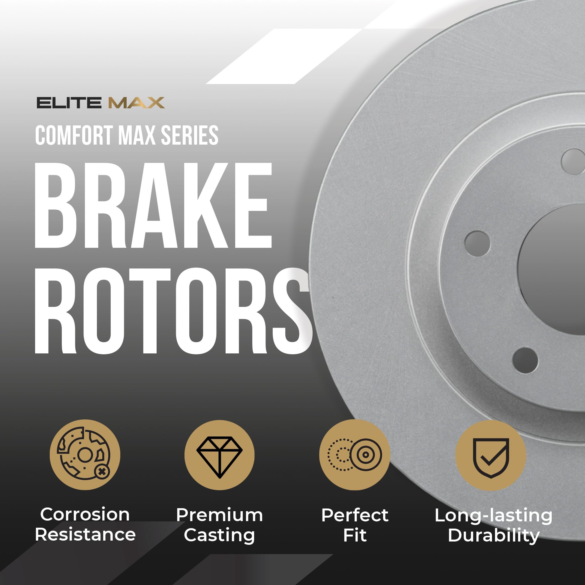 Max Advanced Brakes Front Brake Rotors Compatible With 2014 2015 2016 2017 2018 2019 Ford Fiesta Rear Disc Replacement Geomet Co