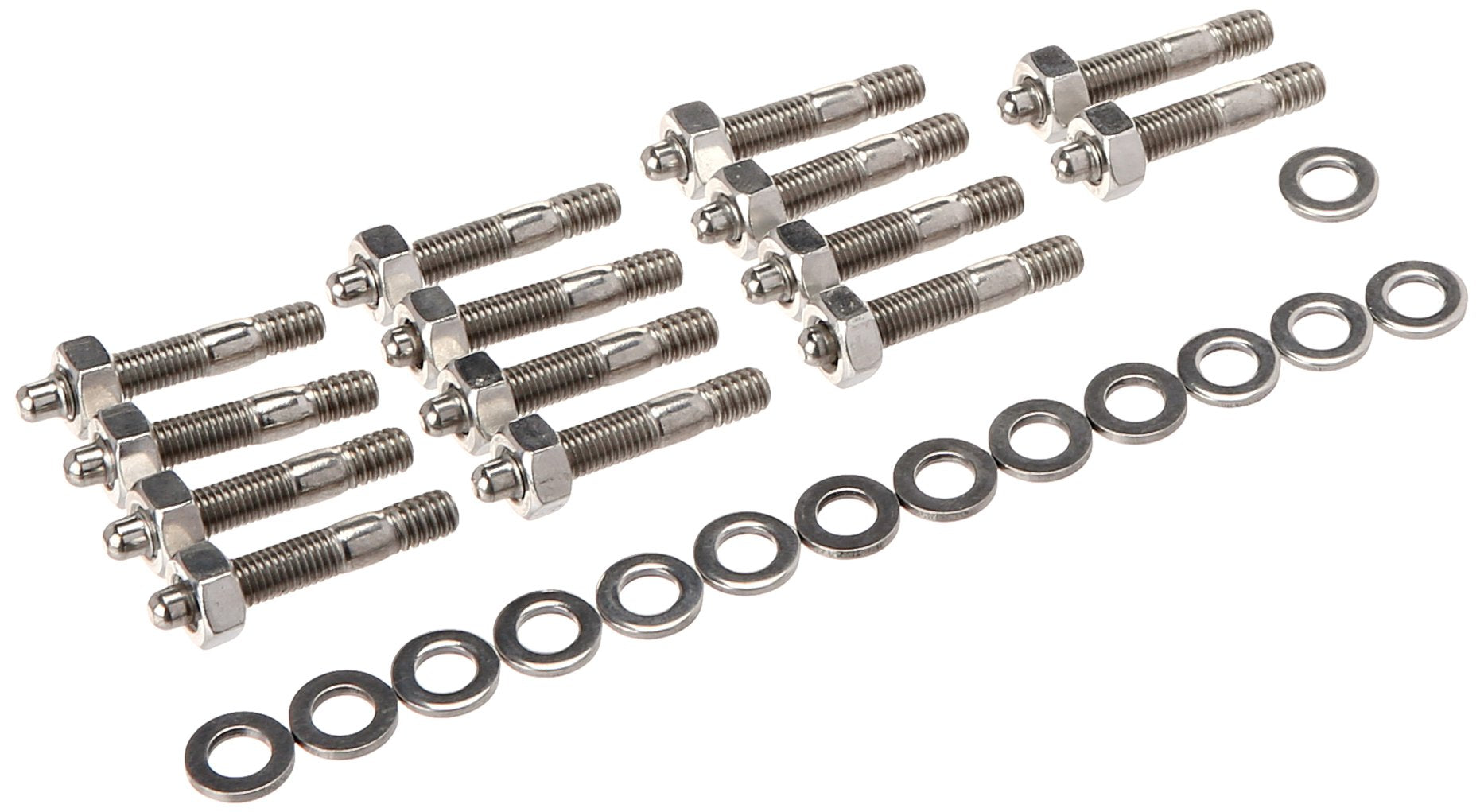 Arp 4007604 Valve Cover Studs With Hex Nuts, Polished Stainless Steel, Package Of 14, For Select Cast Aluminum Covers
