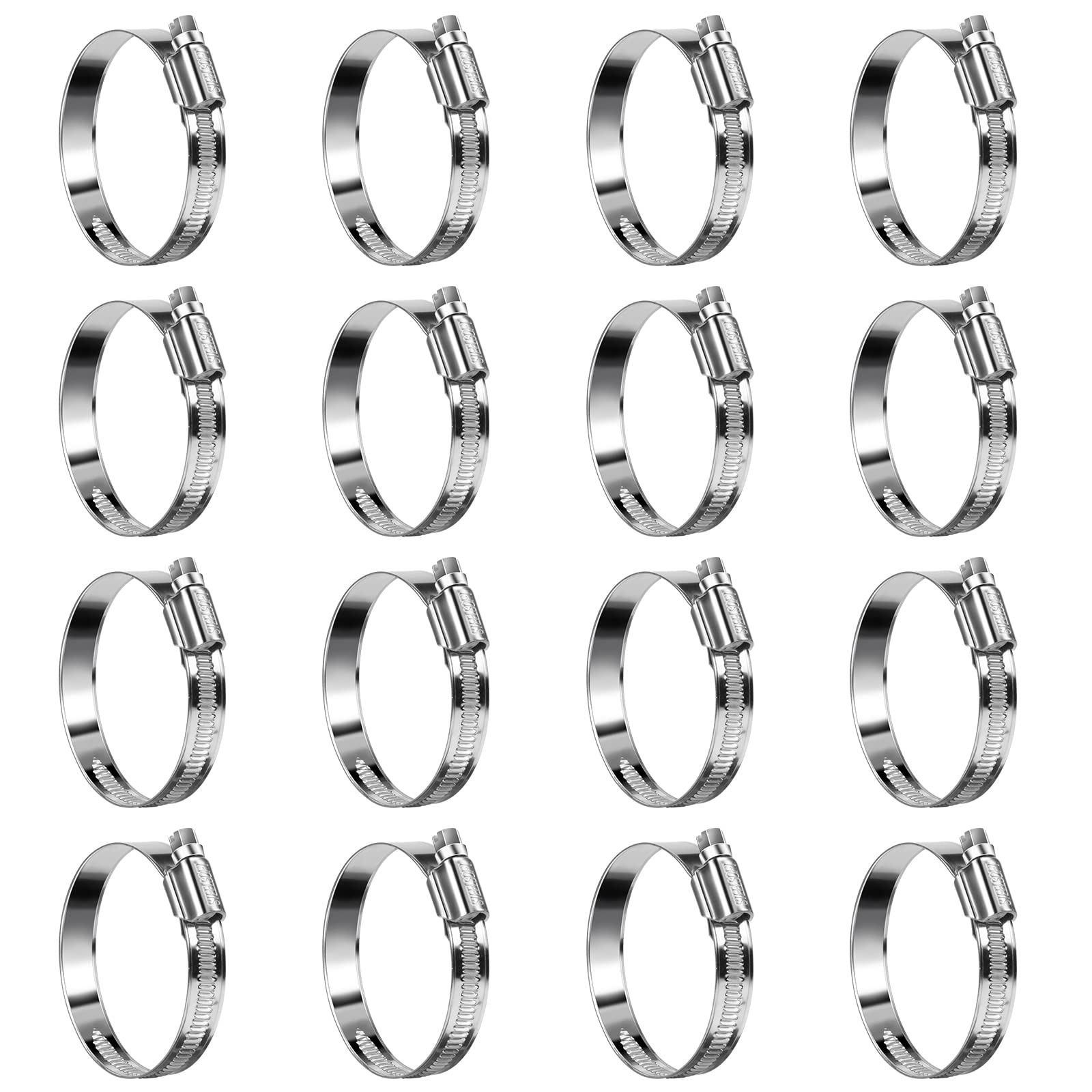 Steelsoft Non-Stripping Worm Gear Hose Clamps Size#36, 2 To 2-3/4 Inch Adjustable Stainless Steel Hose Clamps For Automotive,Rad