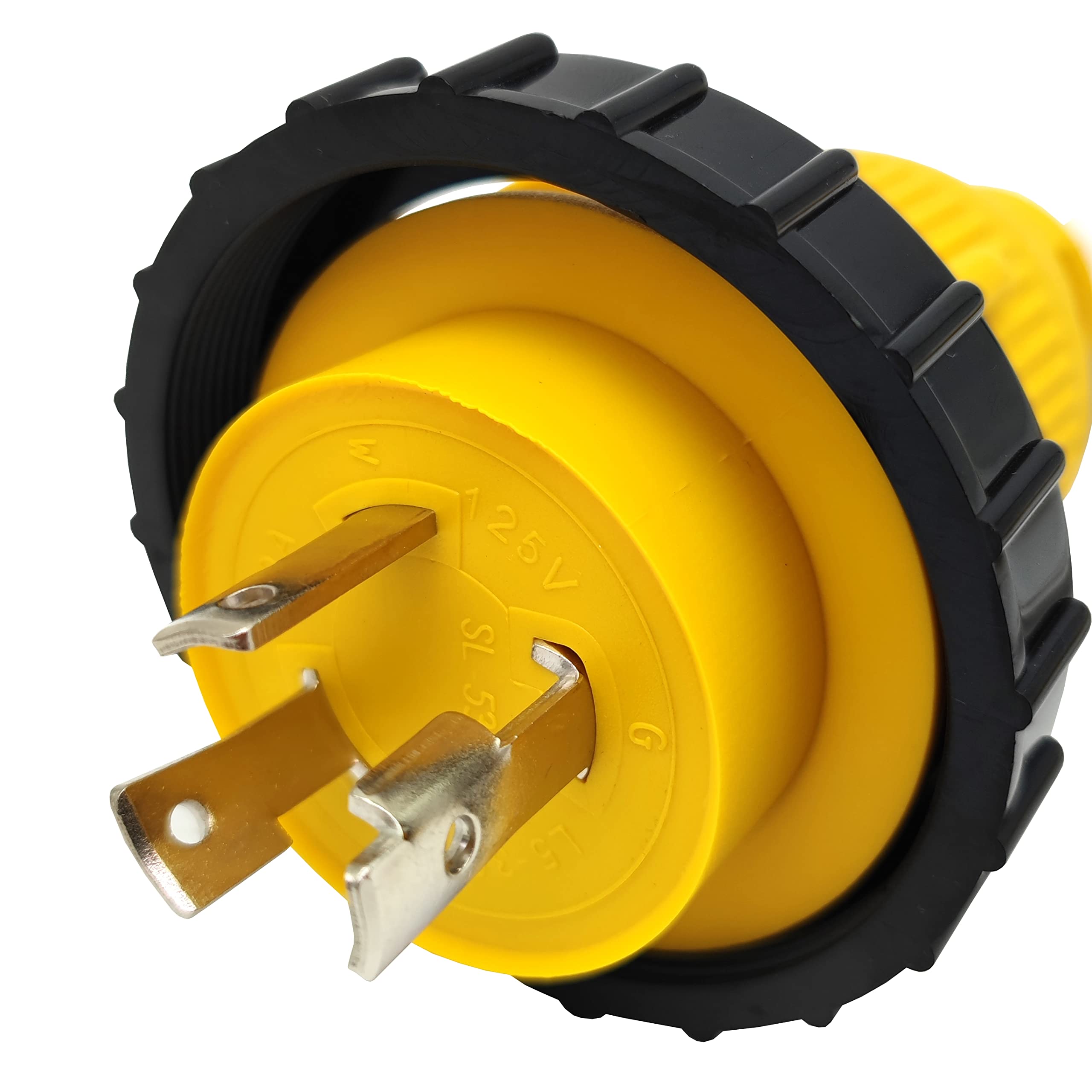 Parkworld 691975 Rv Pigtail Shore Power 30A Male L5-30P To 5-15R Female 15A Dogbone Adapter Power Cord Twist Lock L5-30P Male To