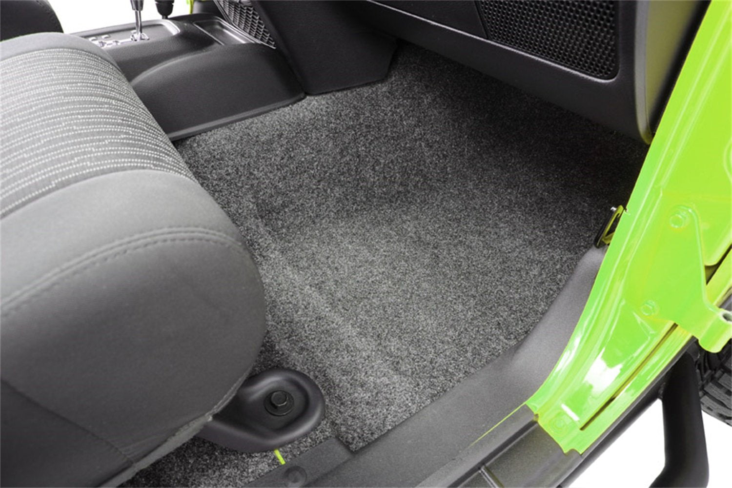 Bedrug - Jeep Liners | 1976 - 1995 Jeep Wrangler Cj-7 / Yj, Front Floor Liners (Includes Heat Shields) | Grey - 8 Pc. | Brcyj76F