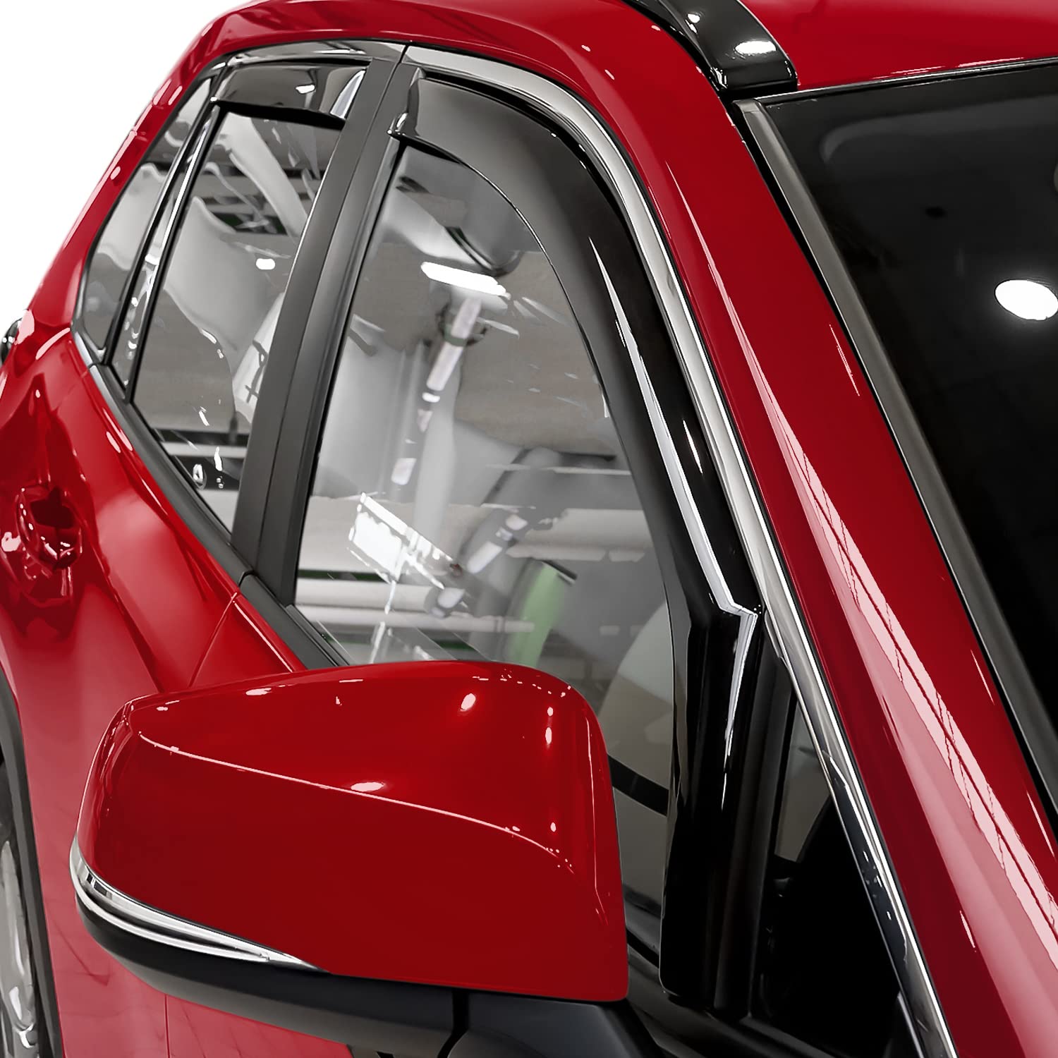 Voron Glass Rain Guards for Toyota RAV4 2019-2025, Polycarbonate Window Deflectors, 4 Pieces, Model 200555, Durable Design