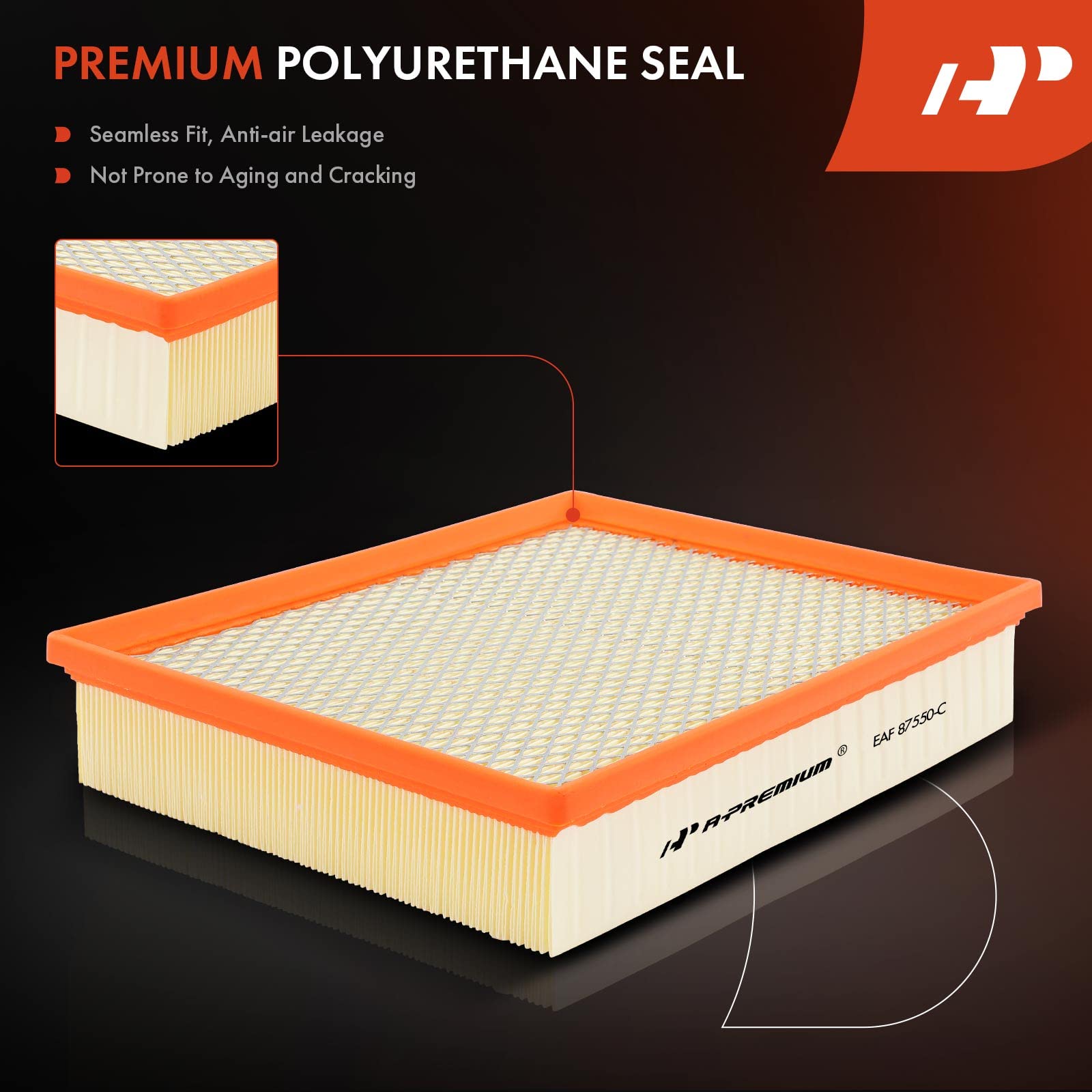 A-Premium Engine Air Filter Compatible with Selected Cadillac, Chevrolet & GMC Models - Silverado, Sierra, Avalanche, Suburban,