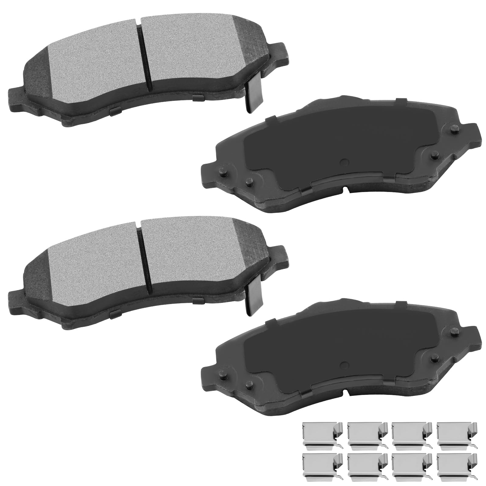 Cciyu D1327 4Pcs Front Ceramic Brake Pads Kits 2008-2016 For Chrysler,2008-2016 For Dodge,2008-2012 For Jeep,2012-2015 For Ram,2