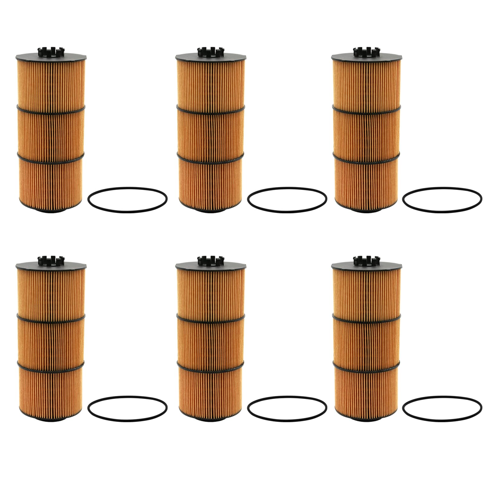 LF17800 Lube Filter, Pack of 6, Cartridge Oil Filter, for 2020 and Newer DD13, DD15 and DD16 Engines, Replaces LF17810, P582506,