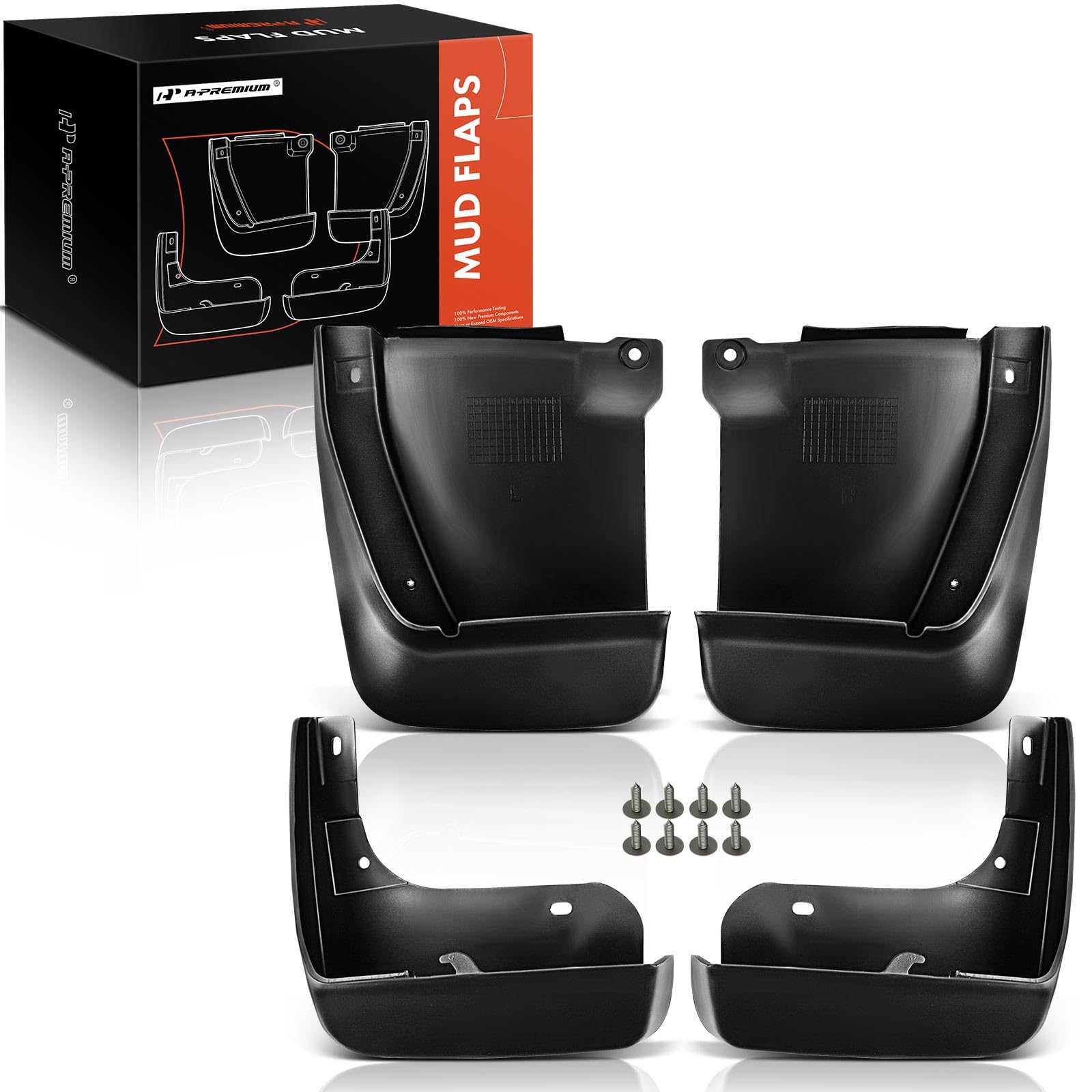 A-Premium Set Of 4Pcs Mud Flaps Splash Guards Mudguards Mudflaps With Hardware Accessories Compatible With Honda Accord 2003-200